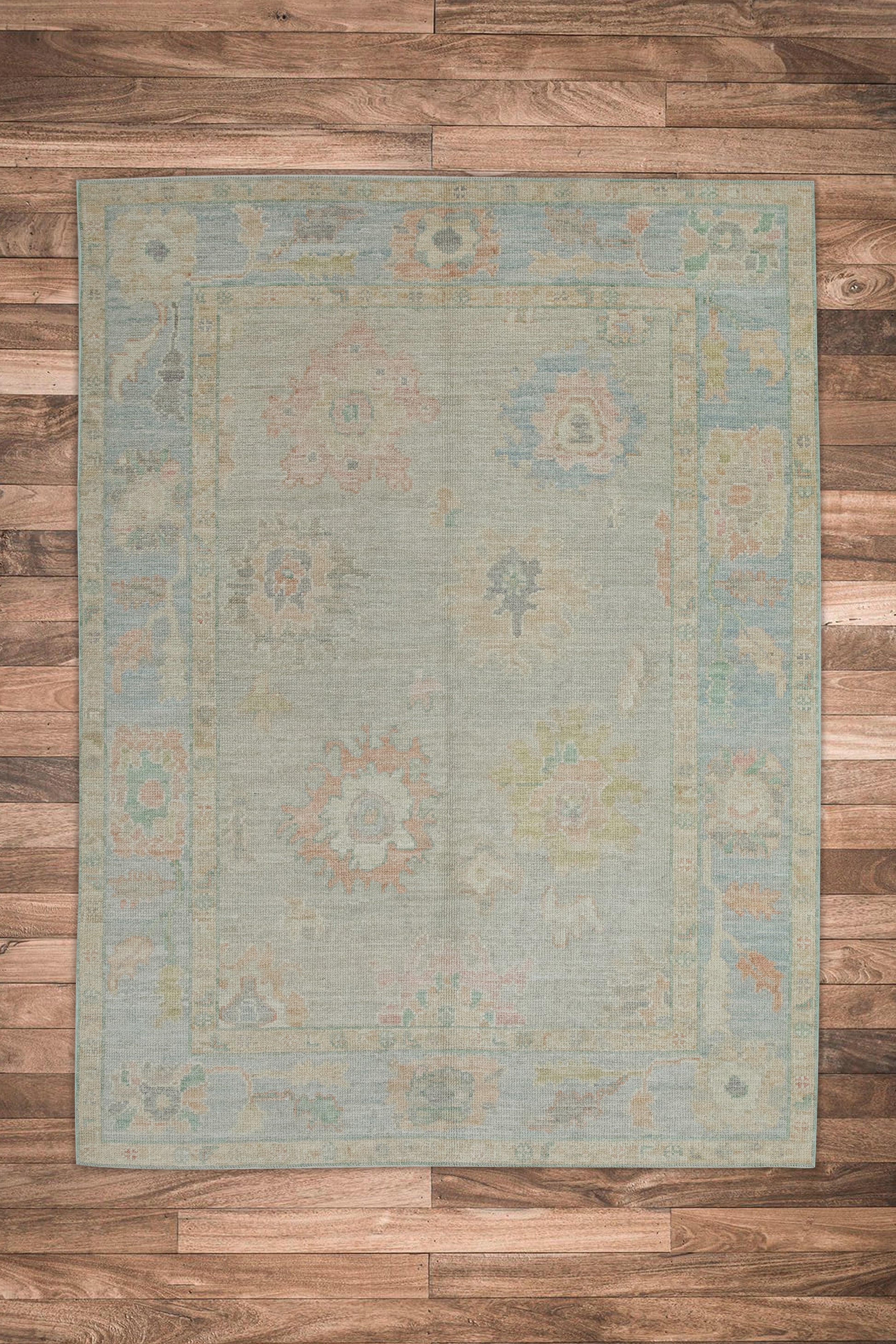 Turkish Oushak Rug 5'1" x 6'11" #2071