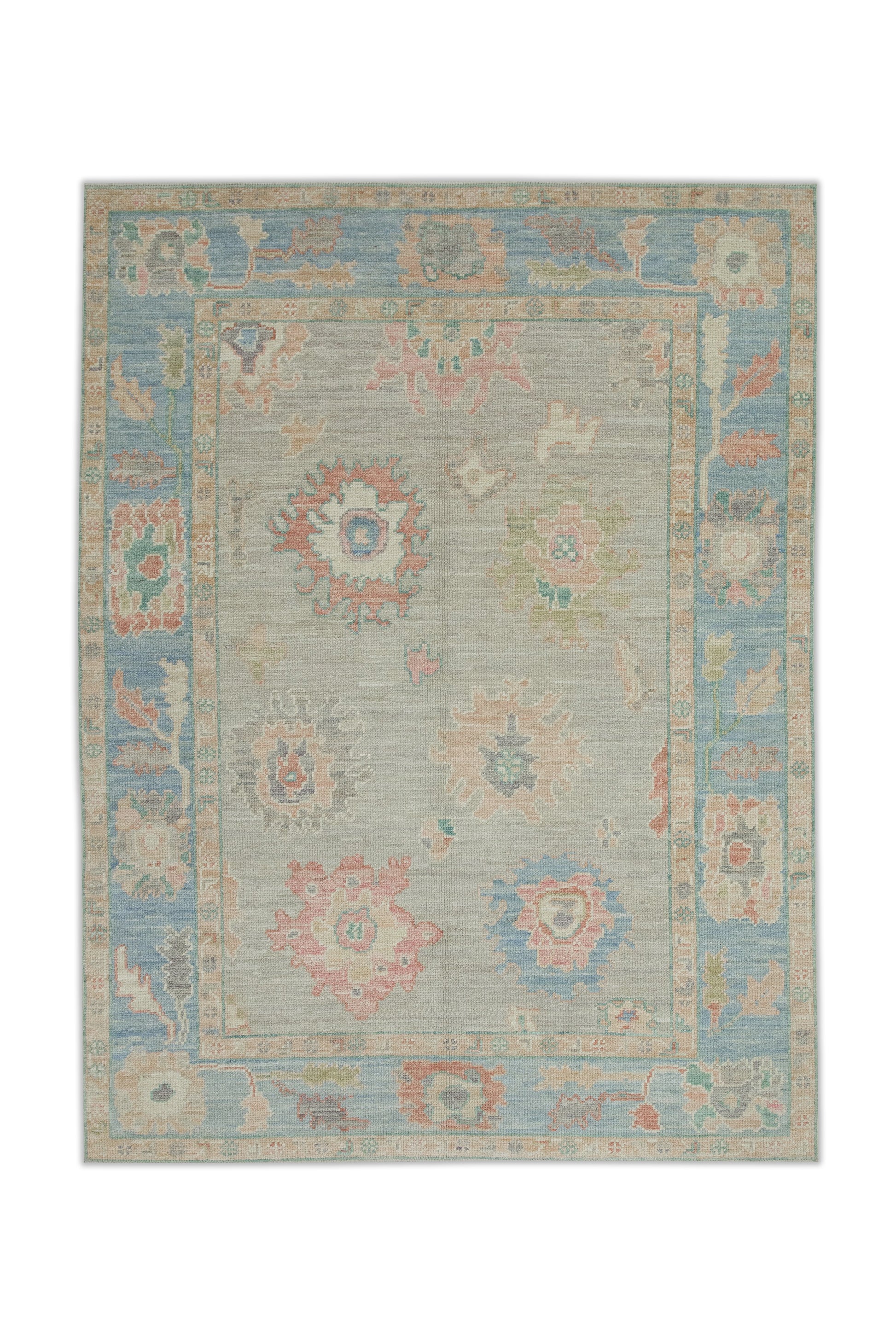Turkish Oushak Rug 5'1" x 6'11" #2107