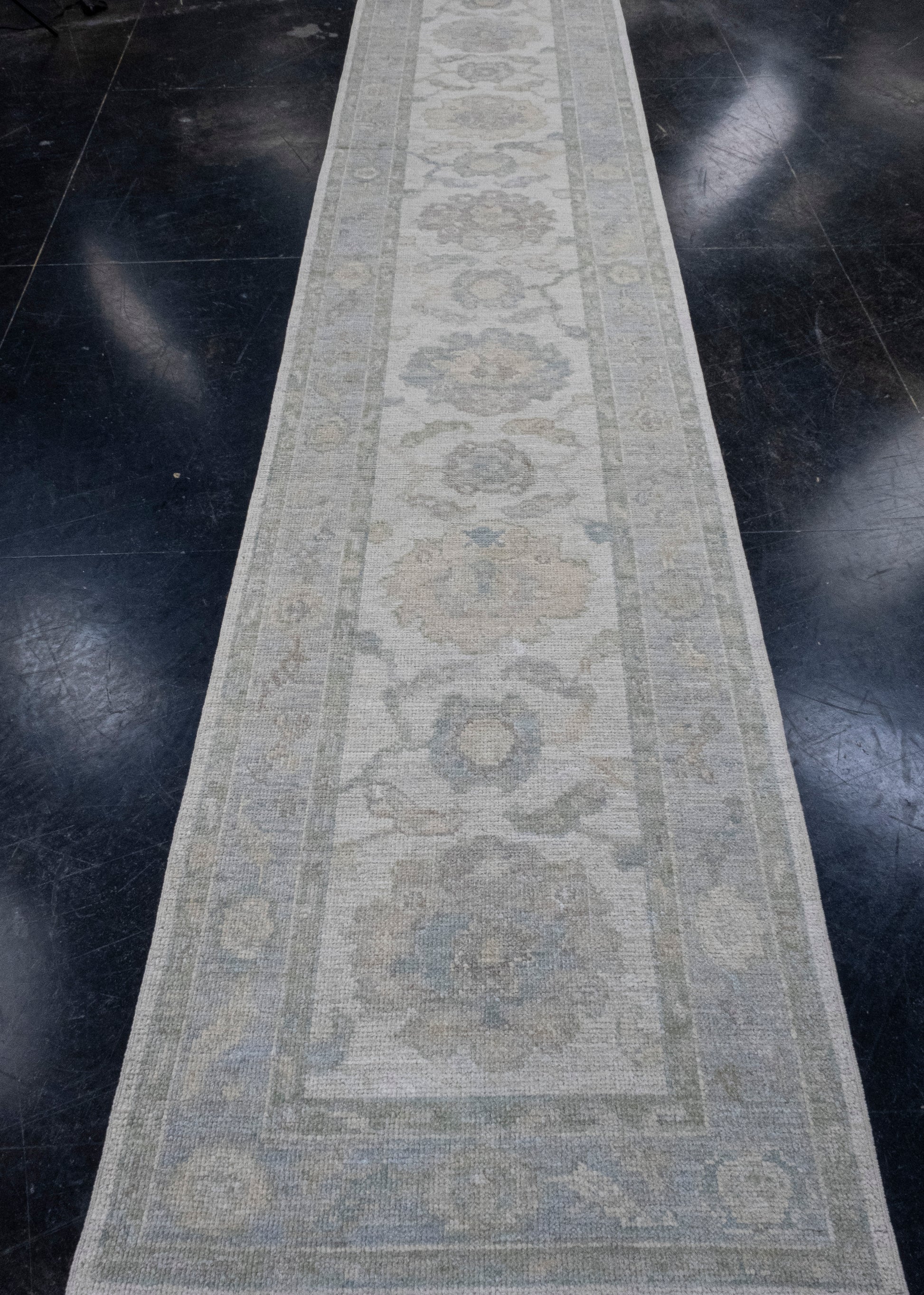 Turkish Oushak Runner Rug 2'10" x 13'11" #16216