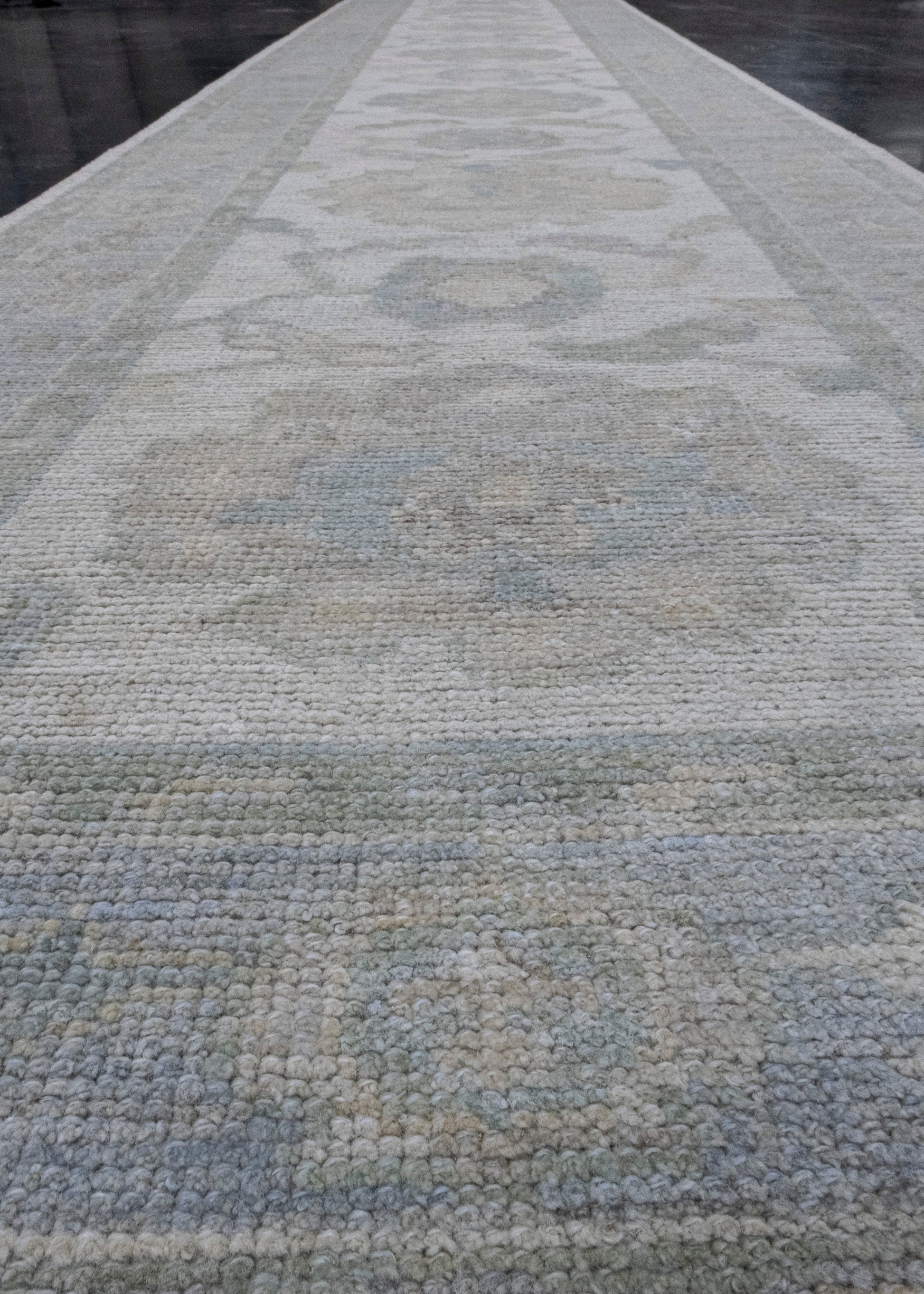Turkish Oushak Runner Rug 2'10" x 13'11" #16216