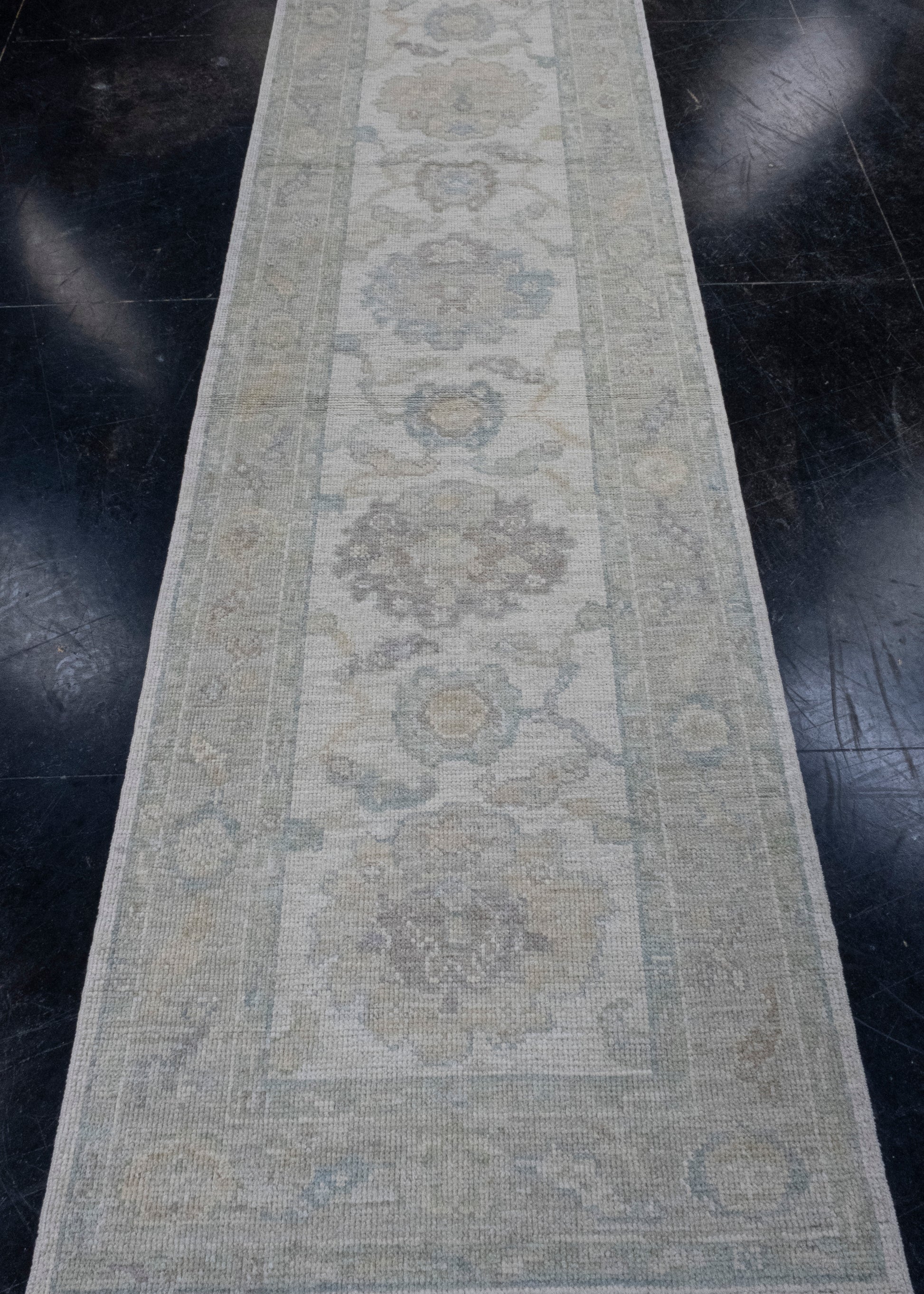 Turkish Oushak Runner Rug 2'10" x 10'1" #16282