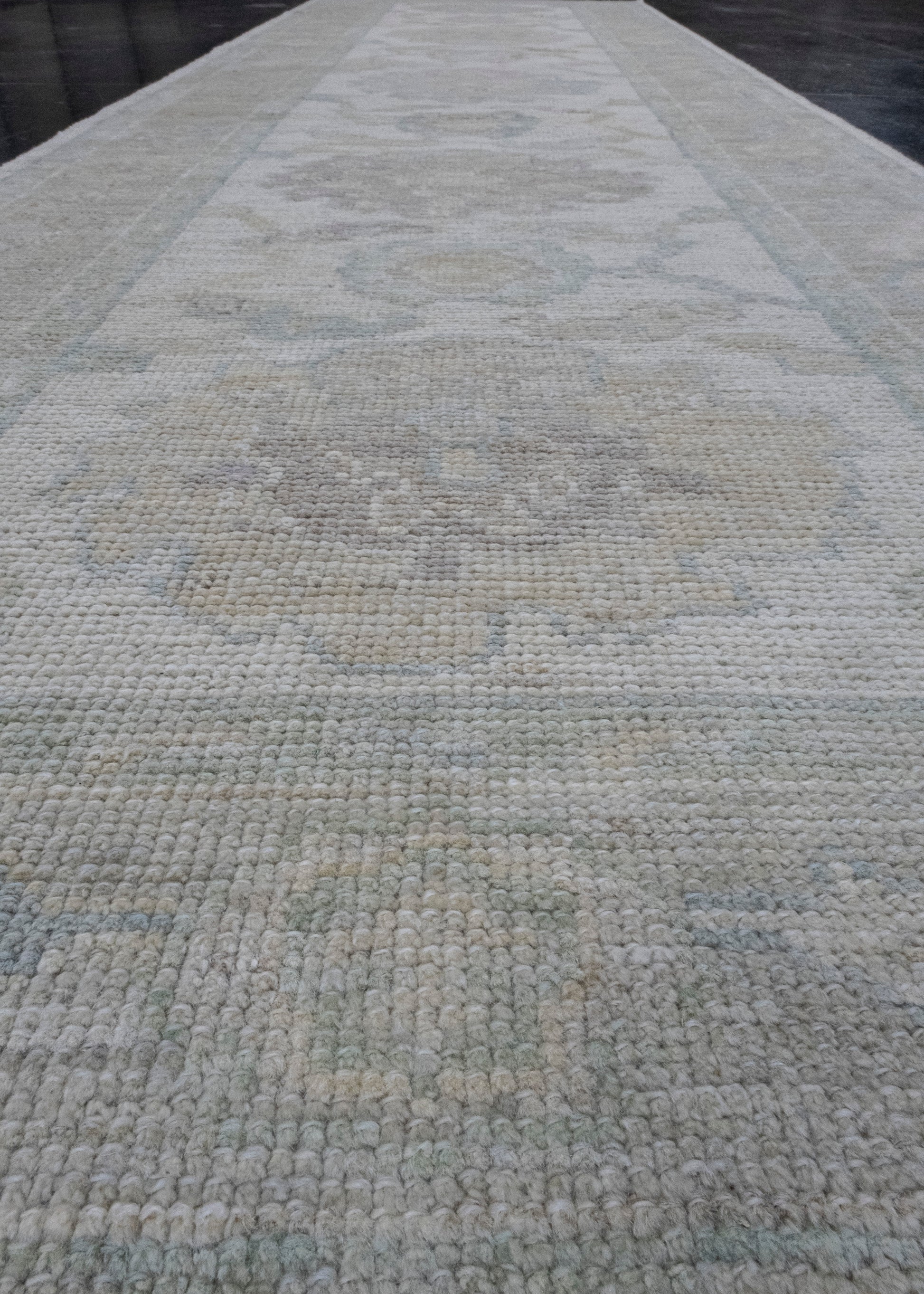 Turkish Oushak Runner Rug 2'10" x 10'1" #16282
