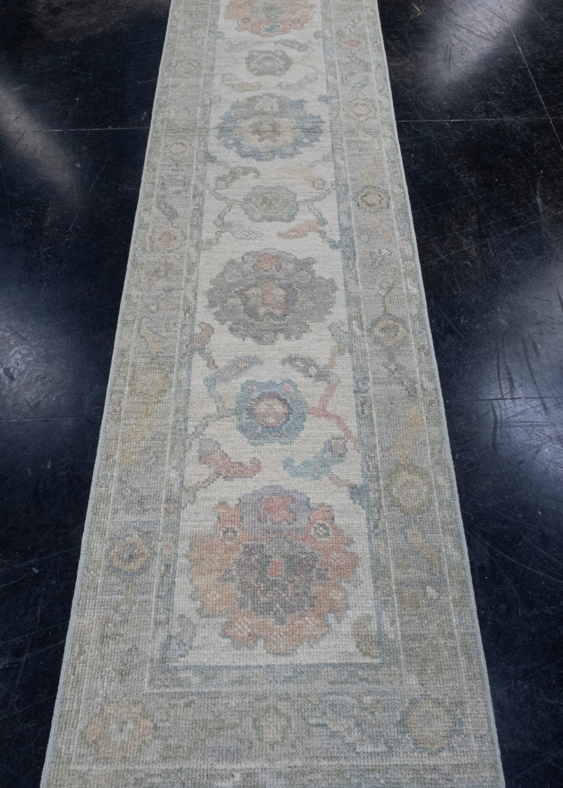 Turkish Oushak Runner Rug 2'3" x 10'2" #16193