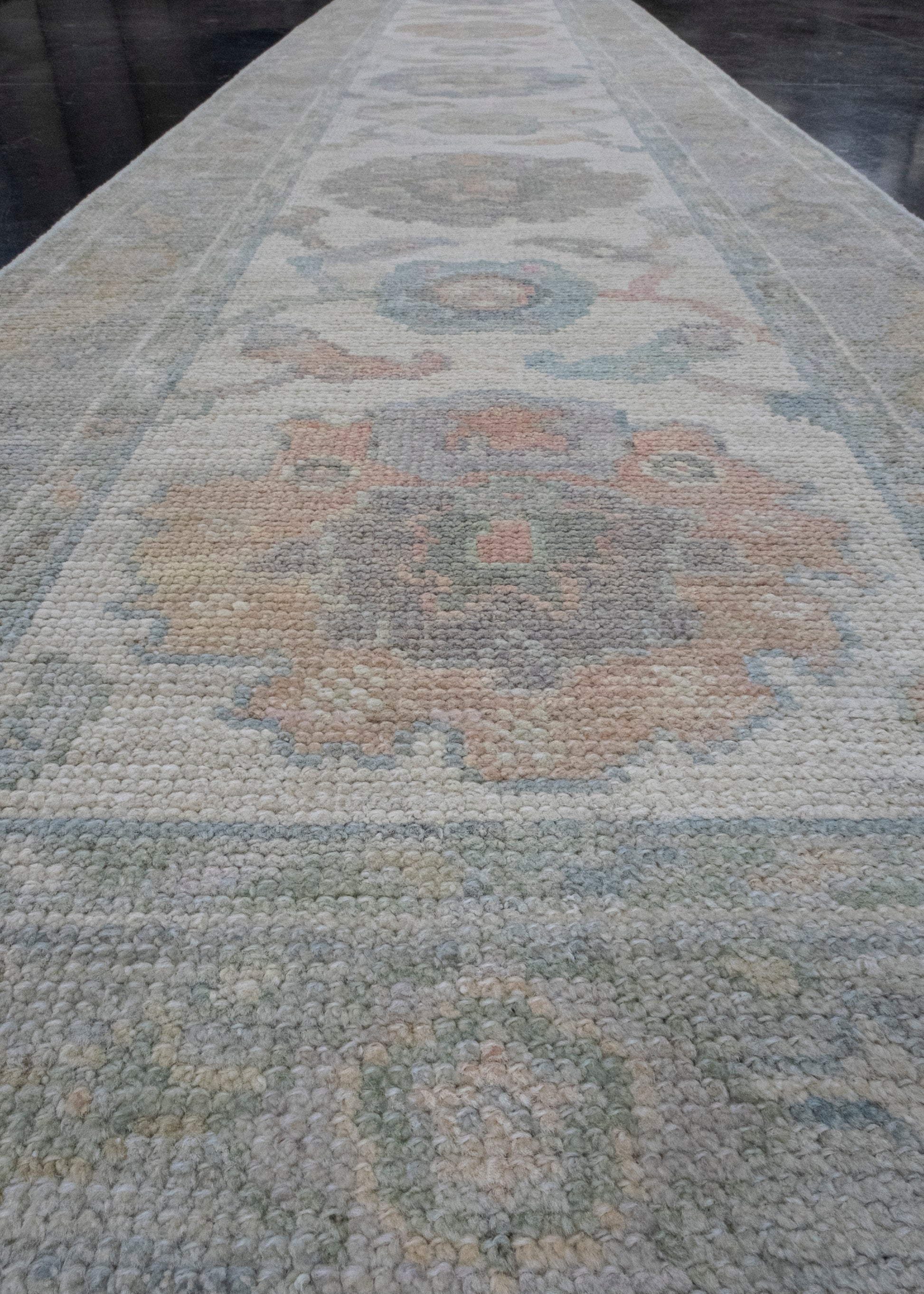 Turkish Oushak Runner Rug 2'3" x 10'2" #16193