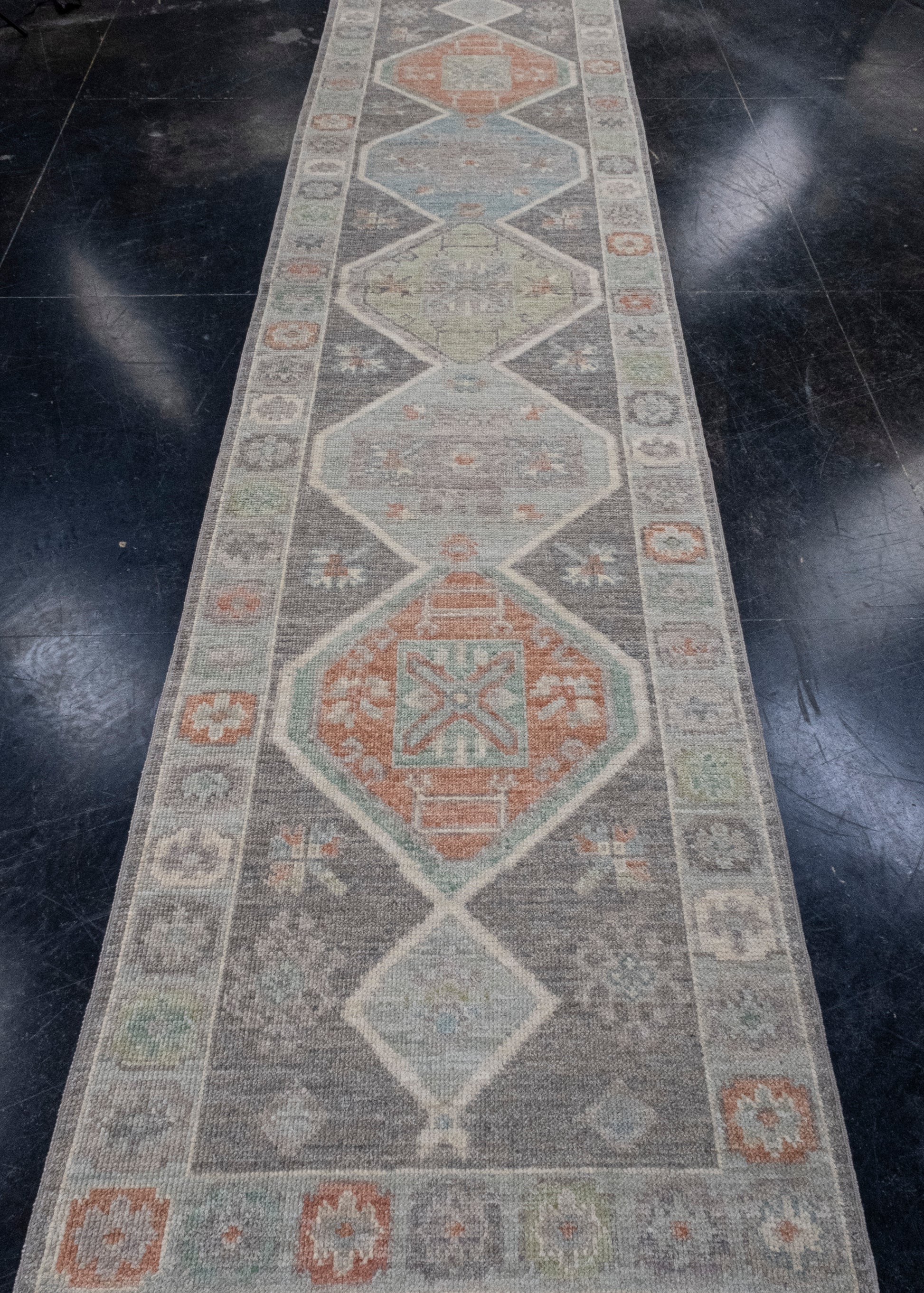 Turkish Oushak Runner Rug 2'11" x 12' #16163