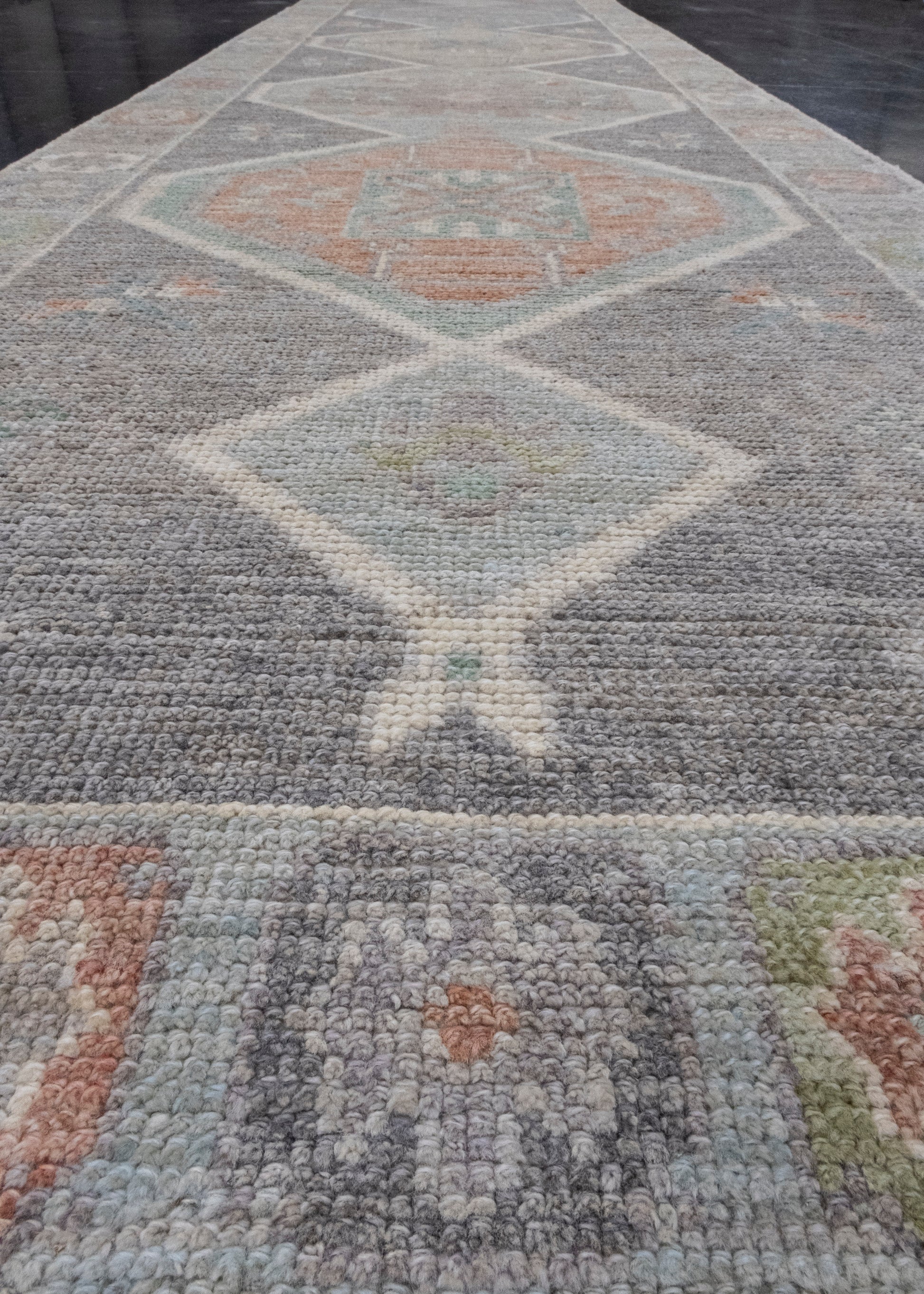 Turkish Oushak Runner Rug 2'10" x 10'10" #16018