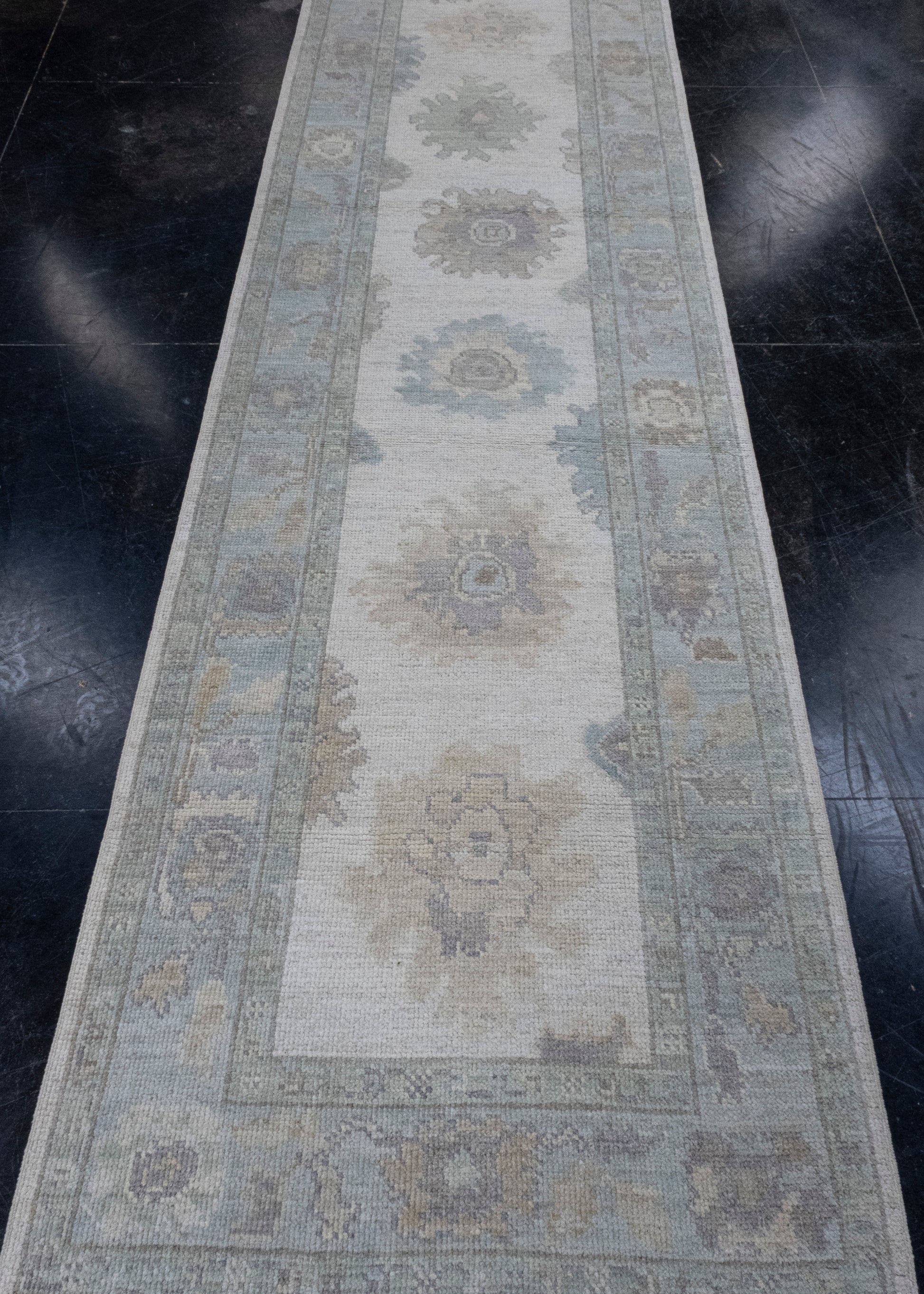 Turkish Oushak Runner Rug 3' x 10'1" #16279