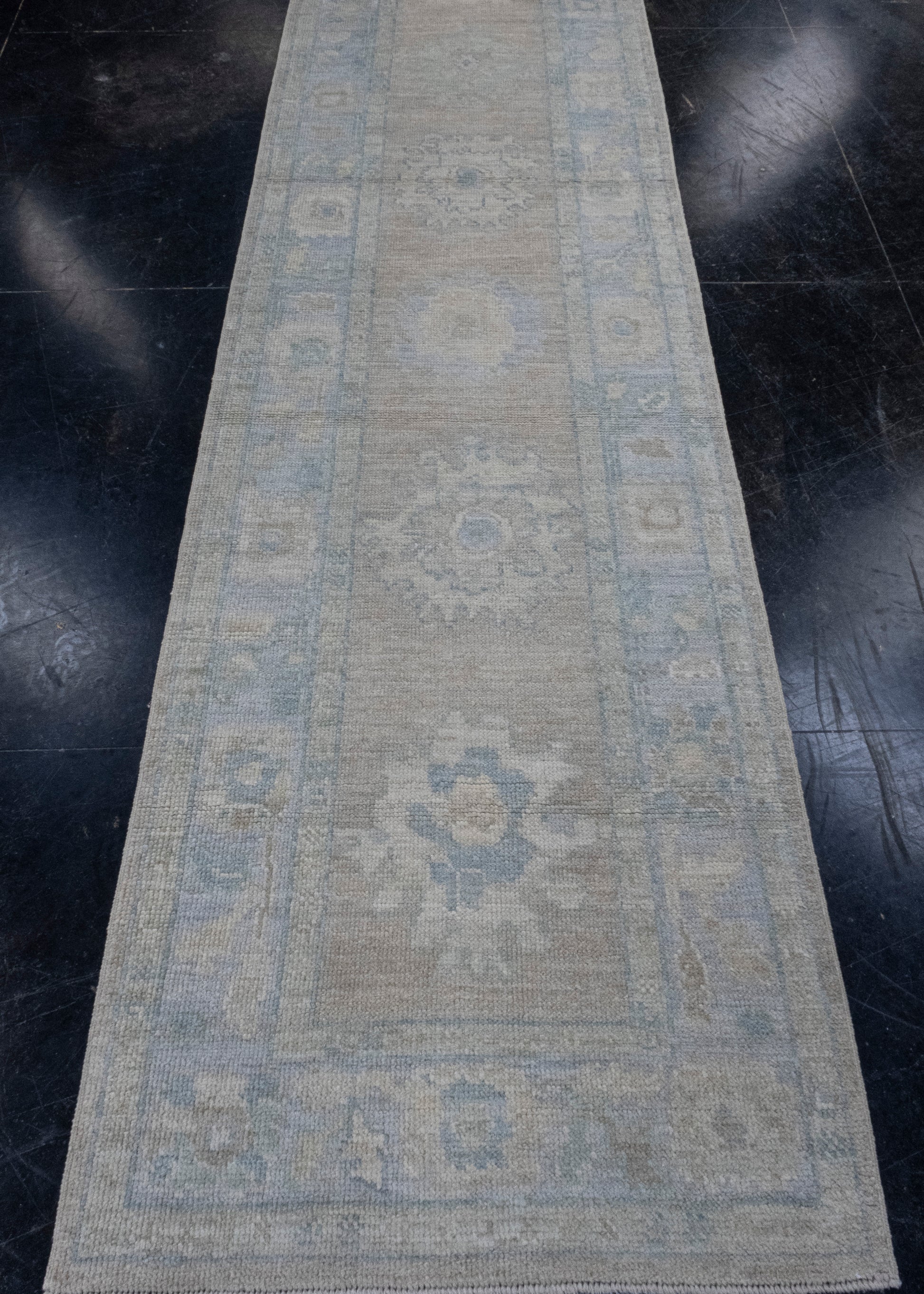Turkish Oushak Runner Rug 2'10" x 10'1" #16207