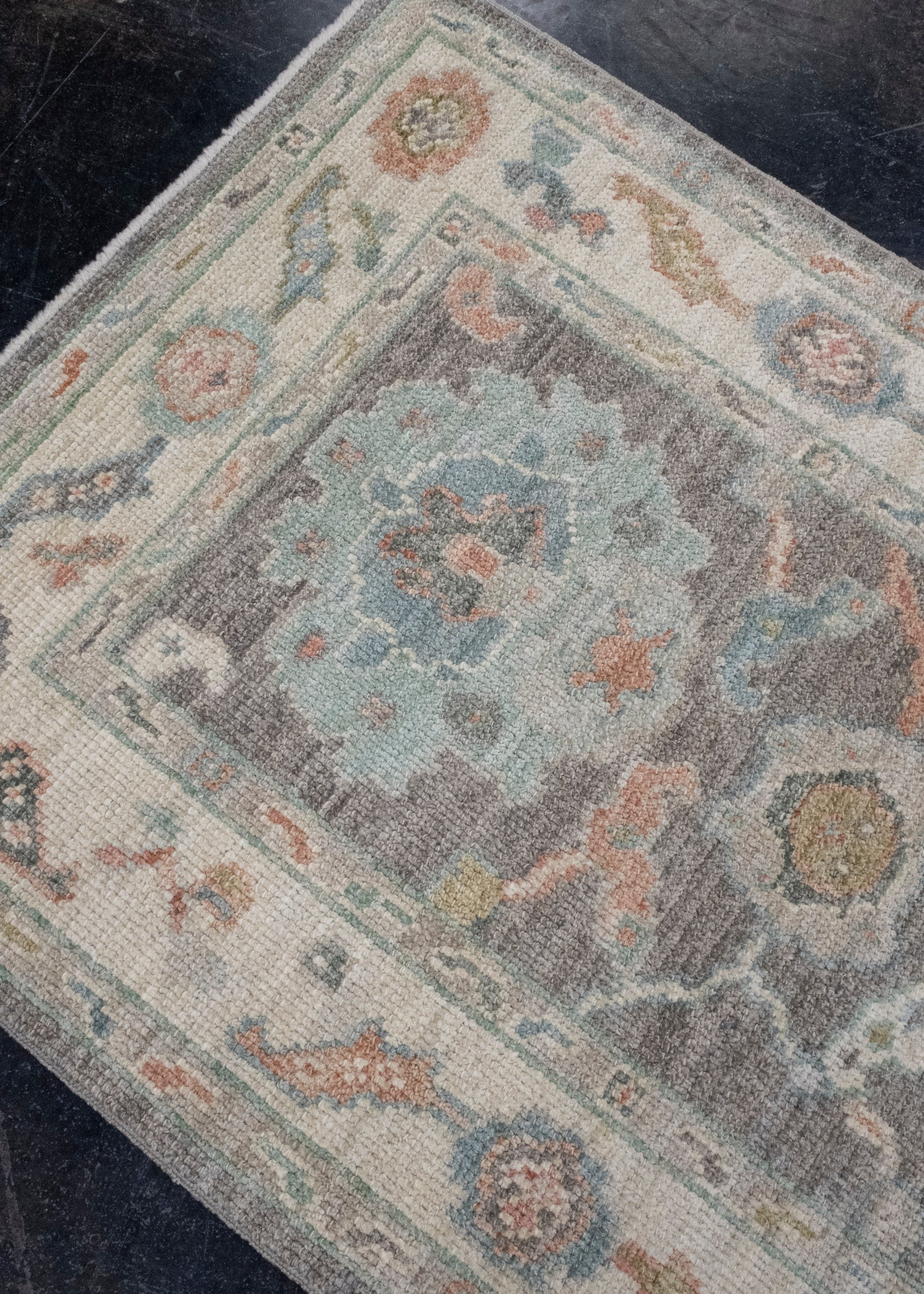 Turkish Oushak Runner Rug 2'10" x 10'2" #16027