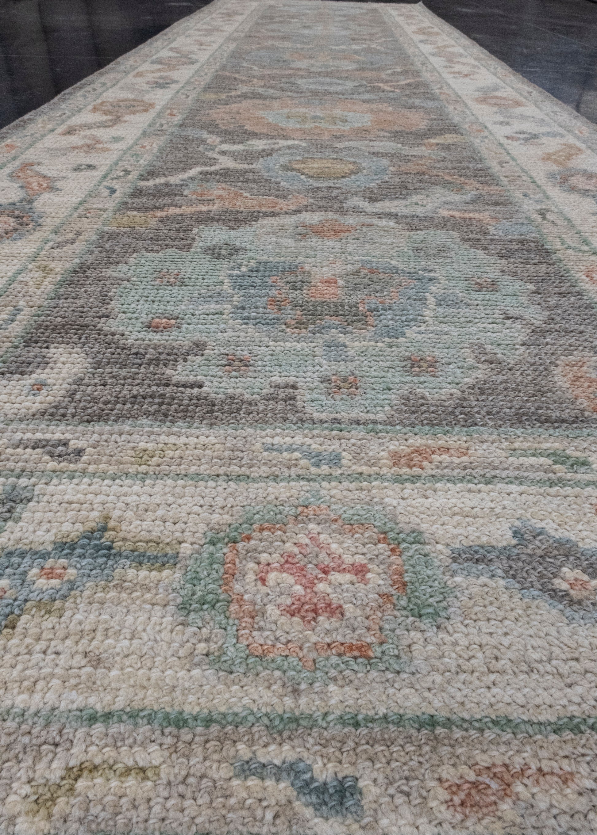 Turkish Oushak Runner Rug 2'10" x 10'2" #16027