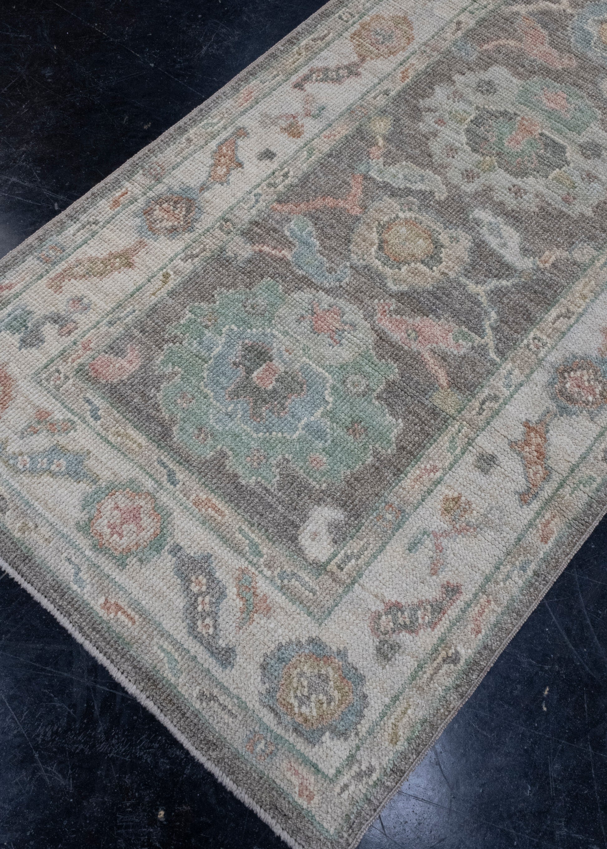 Turkish Oushak Runner Rug 2'10" x 10'2" #16199