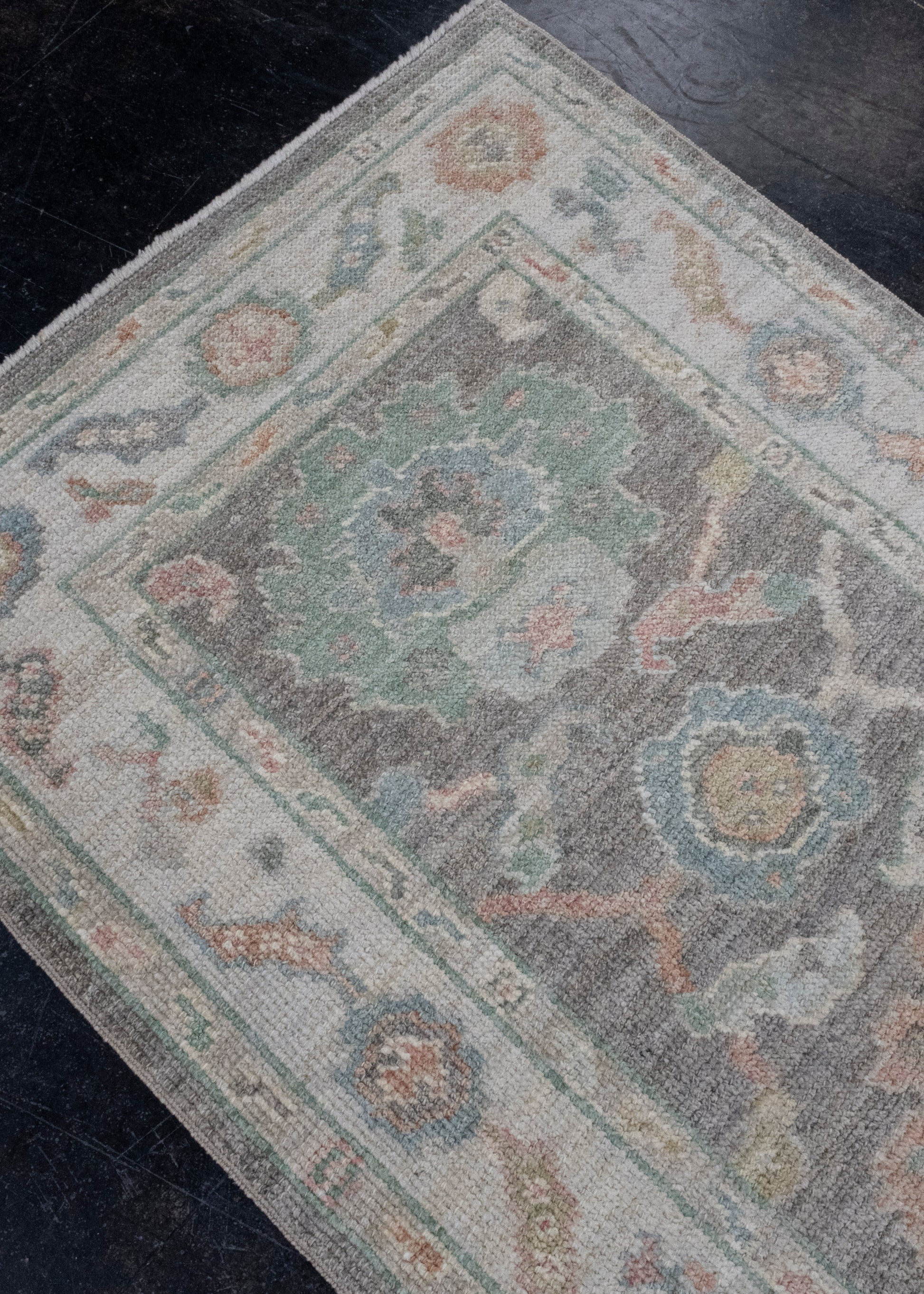 Turkish Oushak Runner Rug 2'10" x 10'2" #16199