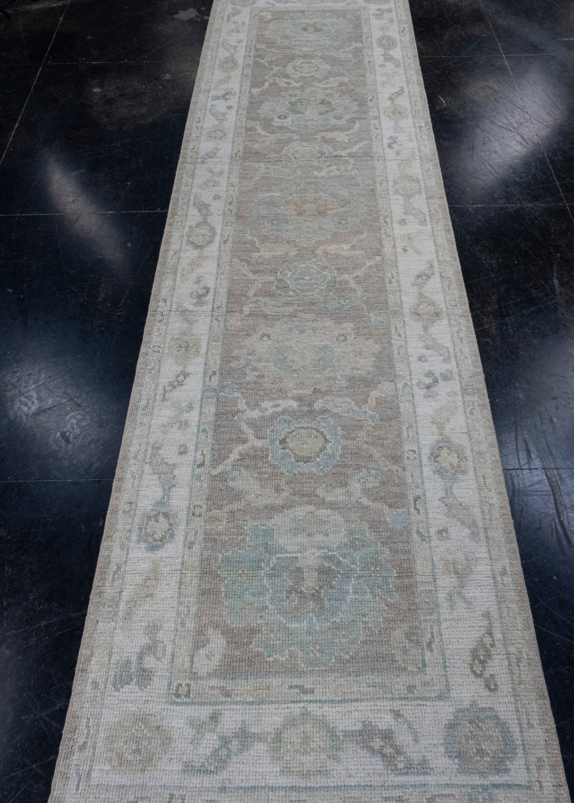 Turkish Oushak Runner Rug 2'10" x 10'1" #16375