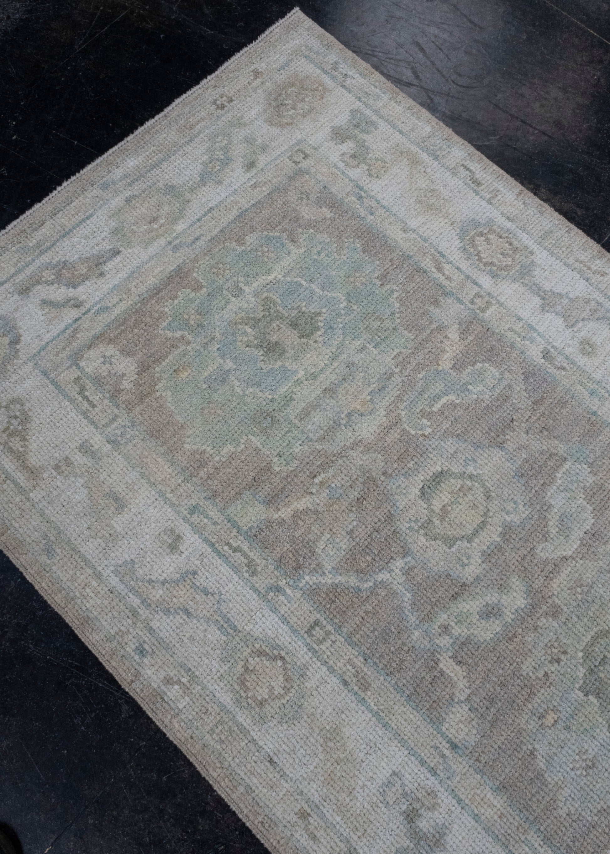 Turkish Oushak Runner Rug 2'10" x 10'1" #16375