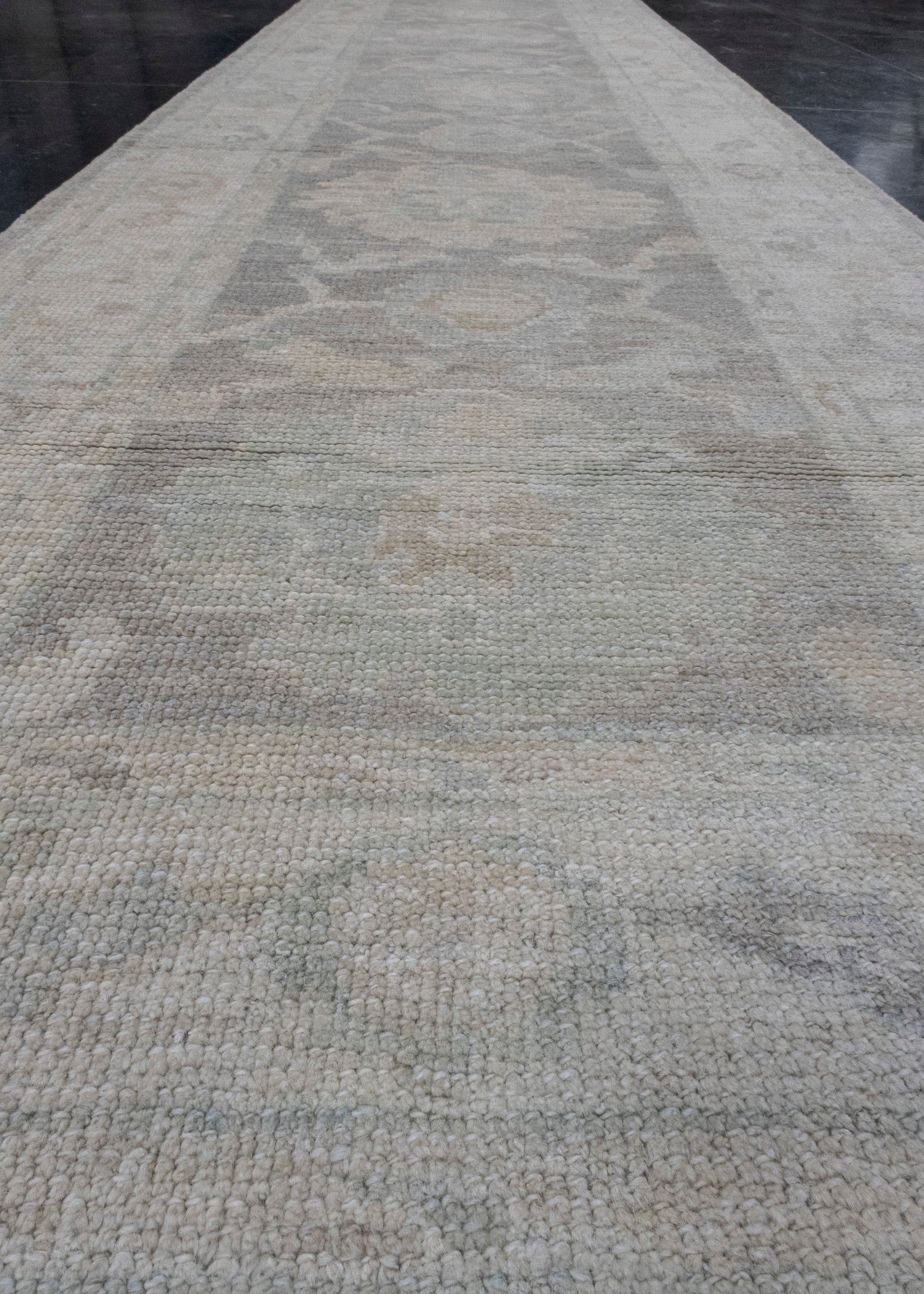 Turkish Oushak Runner Rug 2'10" x 10'2" #16203