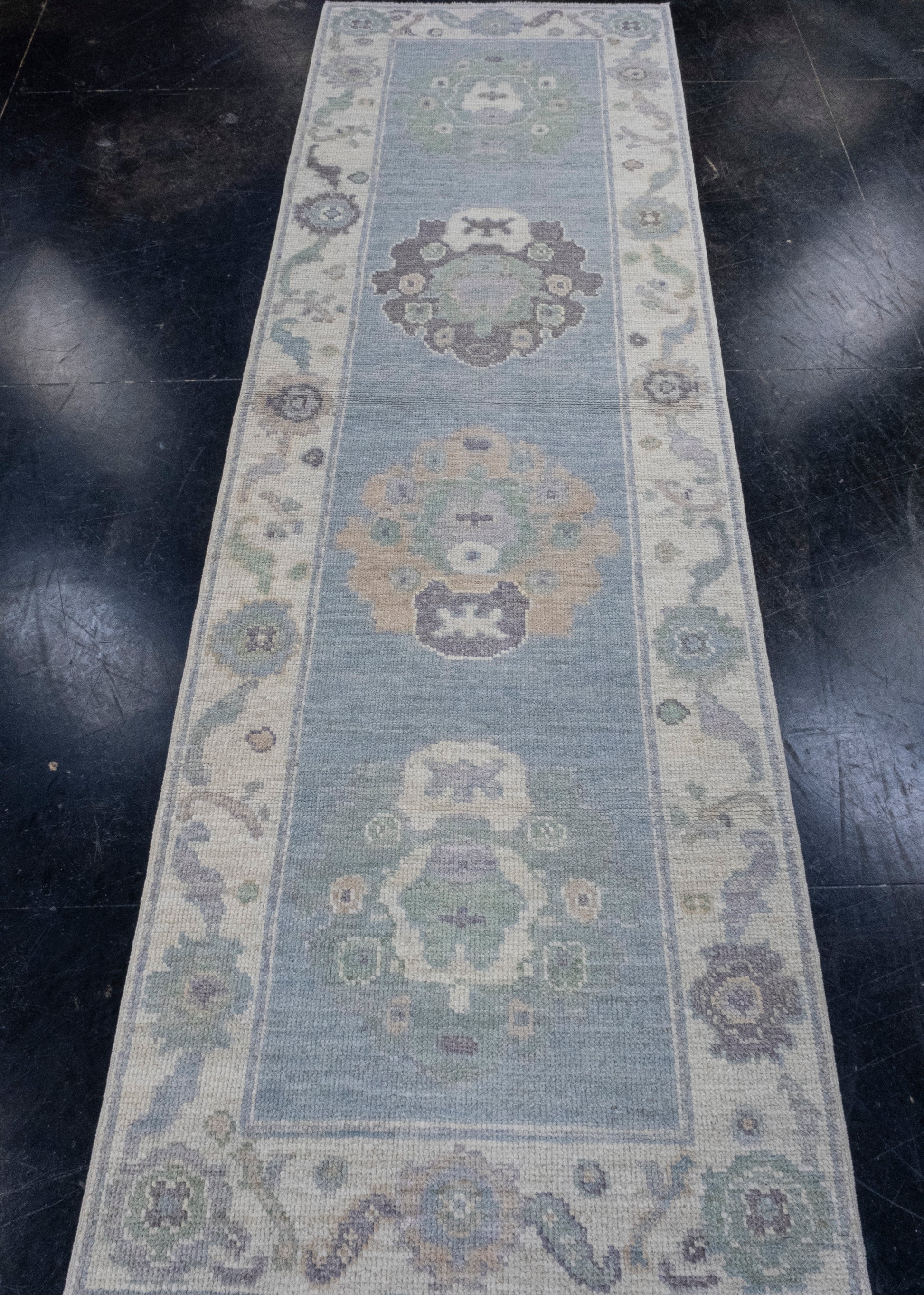Turkish Oushak Runner Rug 2'9" x 8'6" #16316