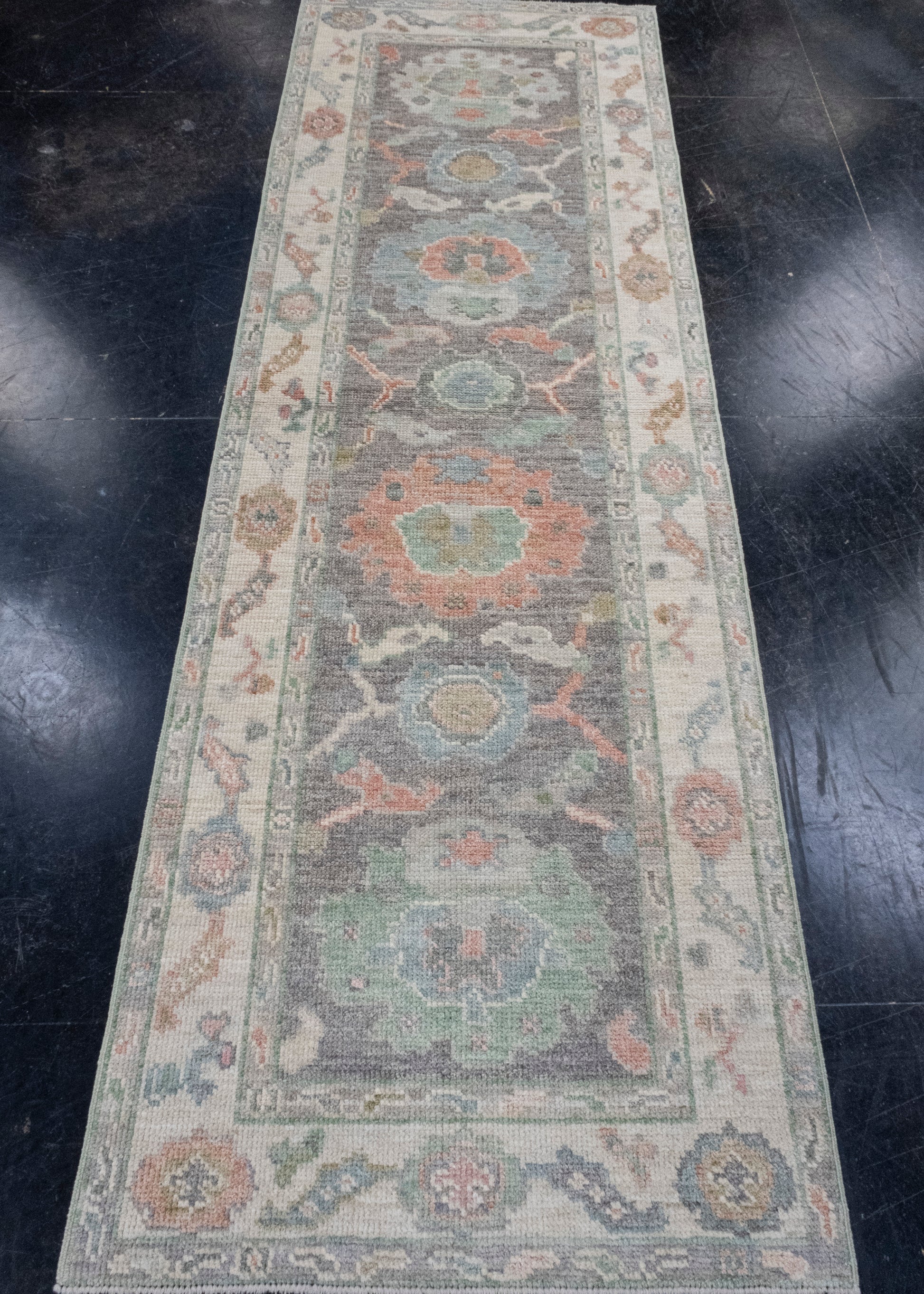 Turkish Oushak Runner Rug 2'8" x 8'1" #16417
