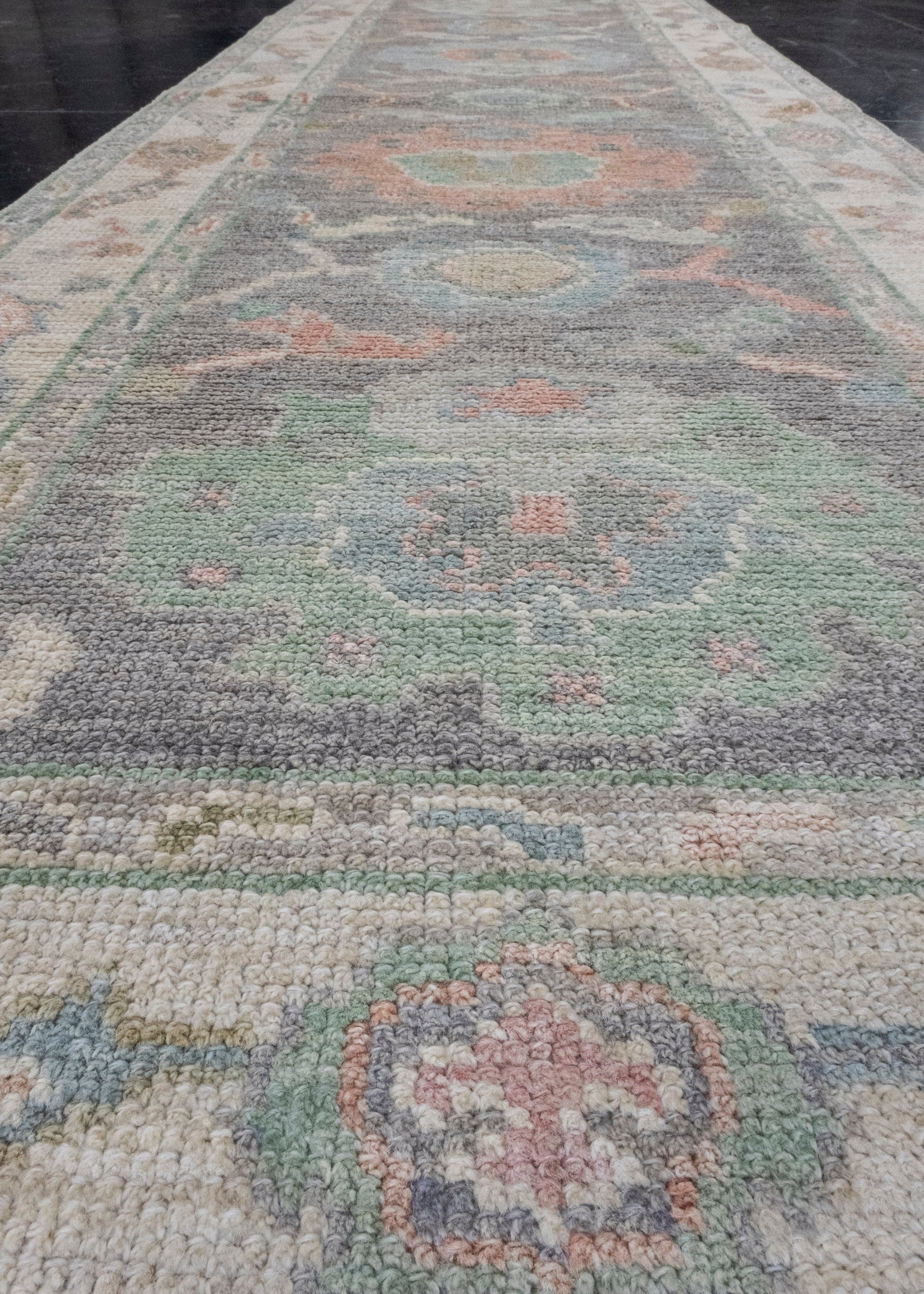 Turkish Oushak Runner Rug 2'8" x 8'1" #16417