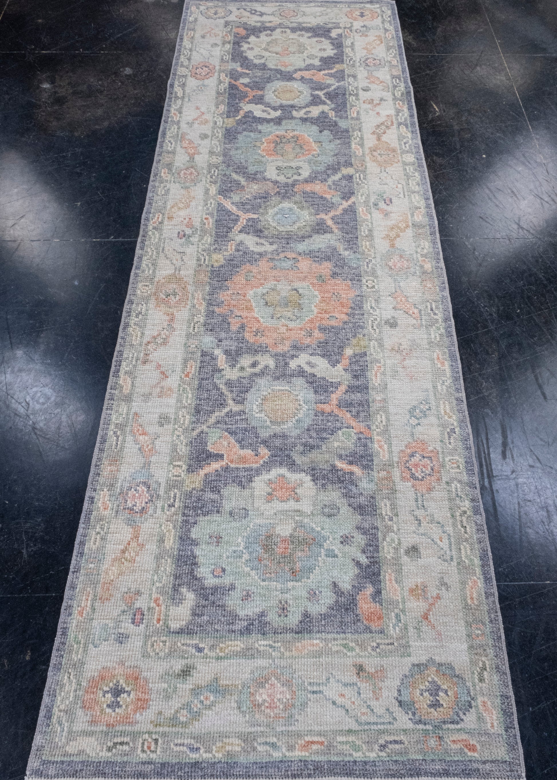 Turkish Oushak Runner Rug 2'8" x 8'2" #16152