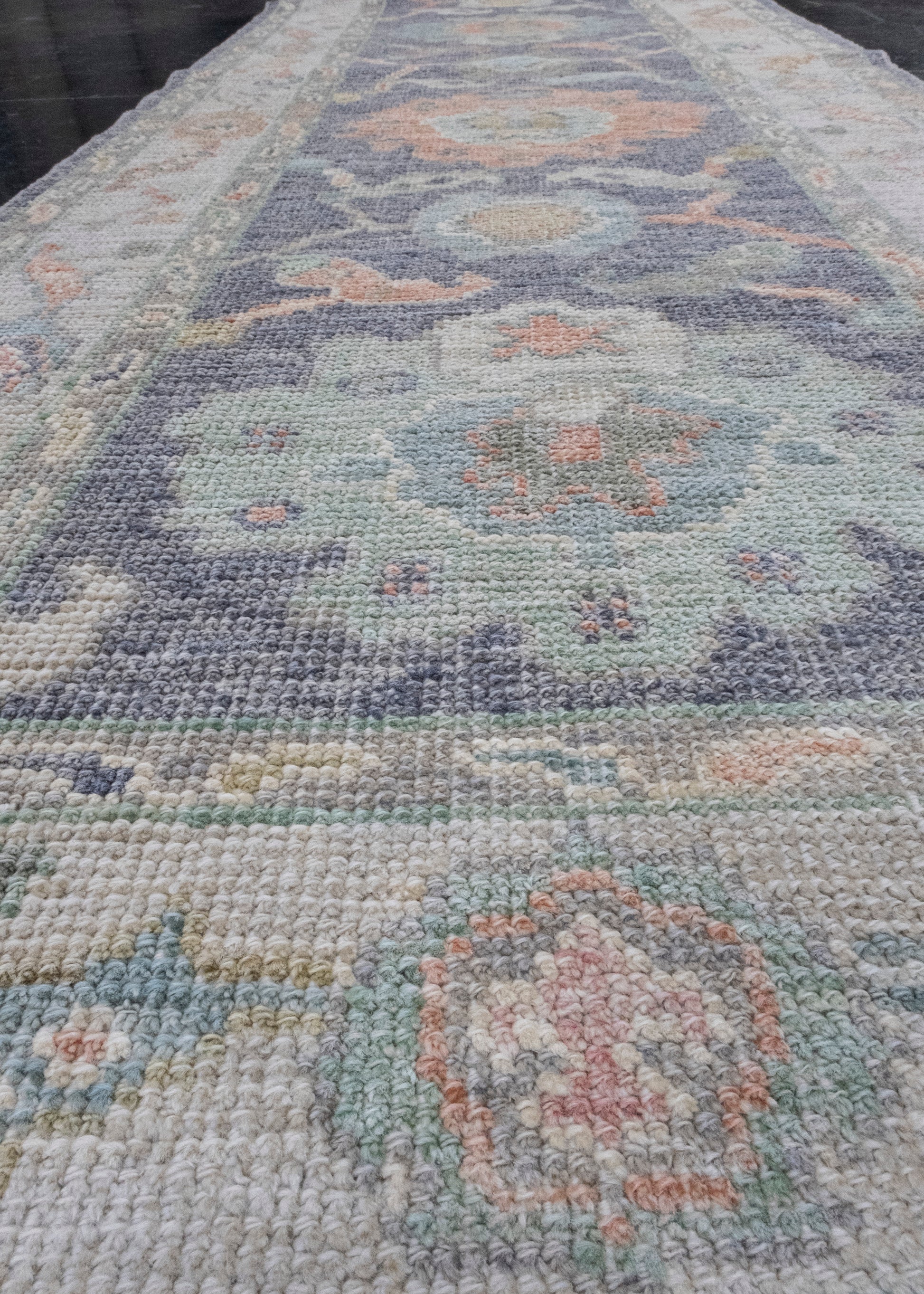 Turkish Oushak Runner Rug 2'8" x 8'2" #16152