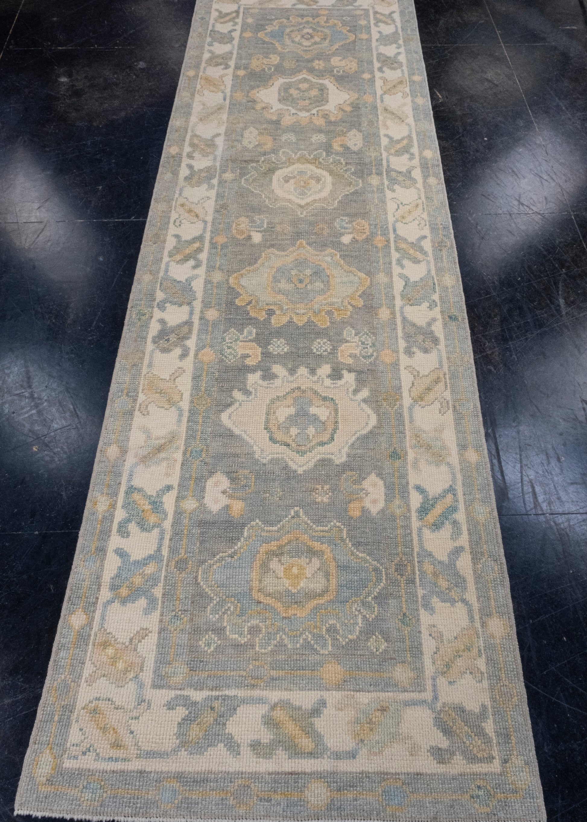 Turkish Oushak Runner Rug 2'10" x 9'1" #16641