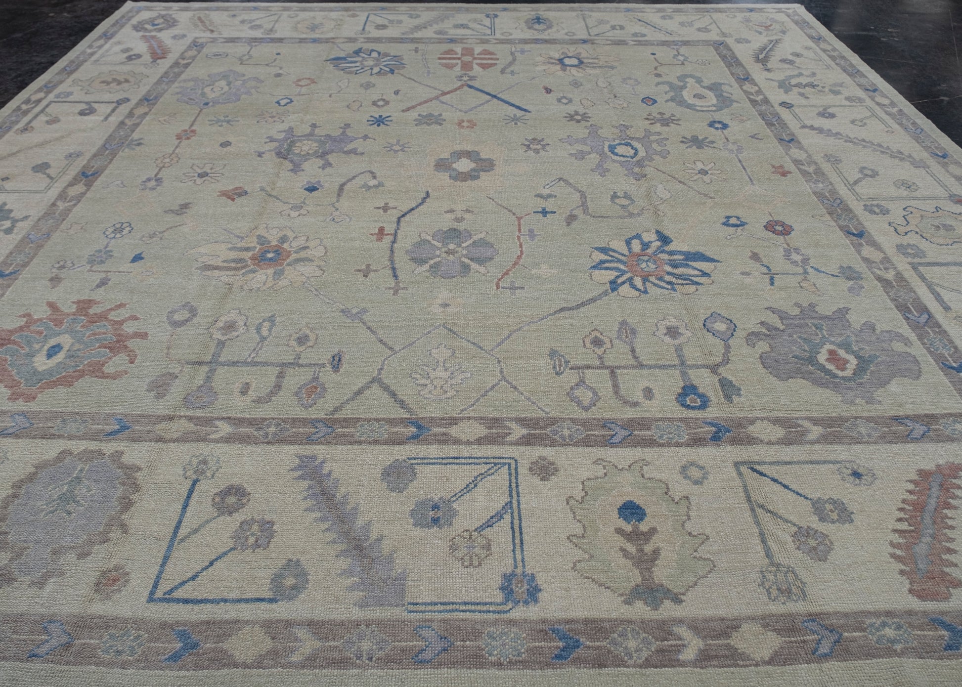 Square Turkish Oushak Rug 13'1" x 13'9" #2210