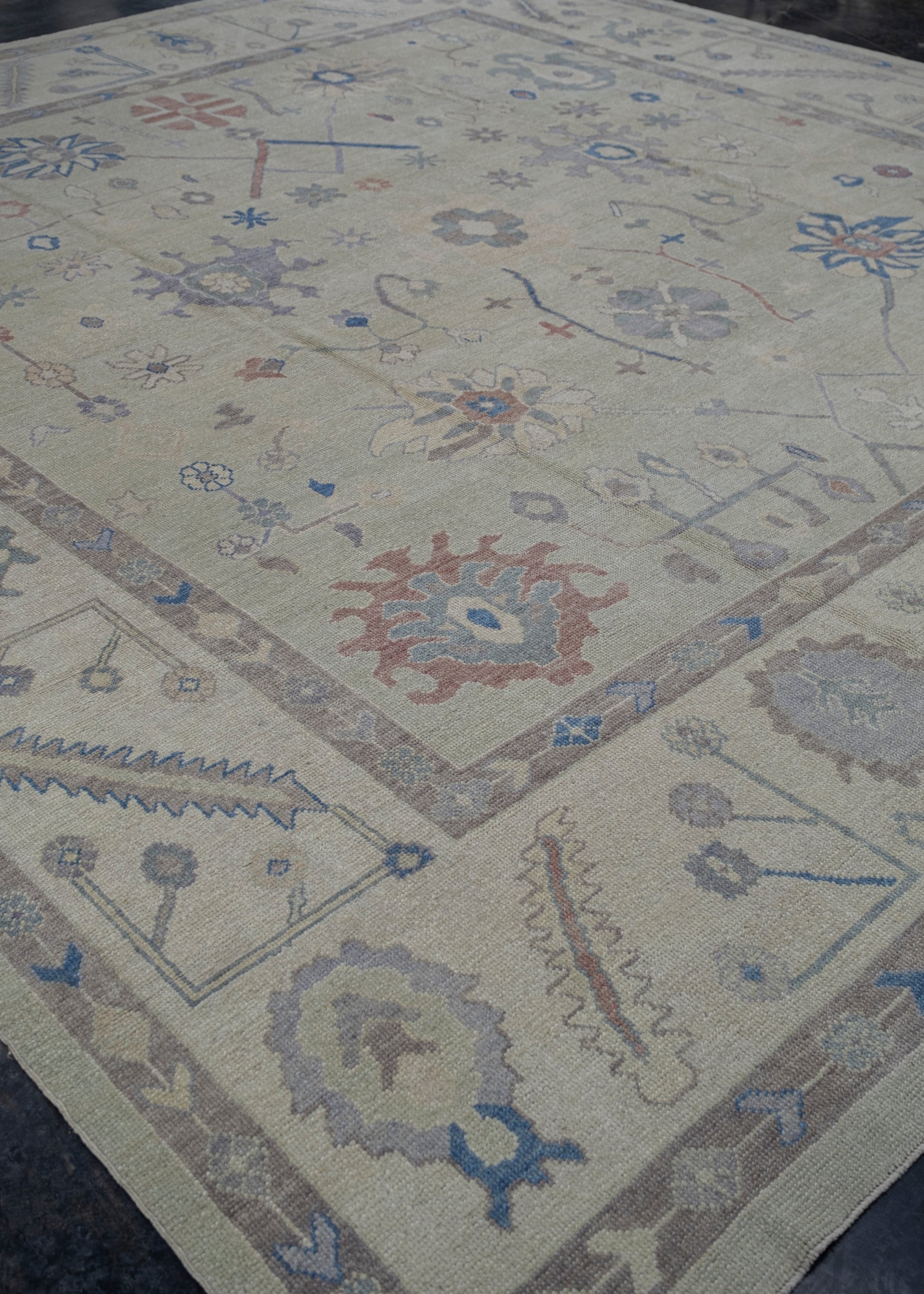 Square Turkish Oushak Rug 13'1" x 13'9" #2210
