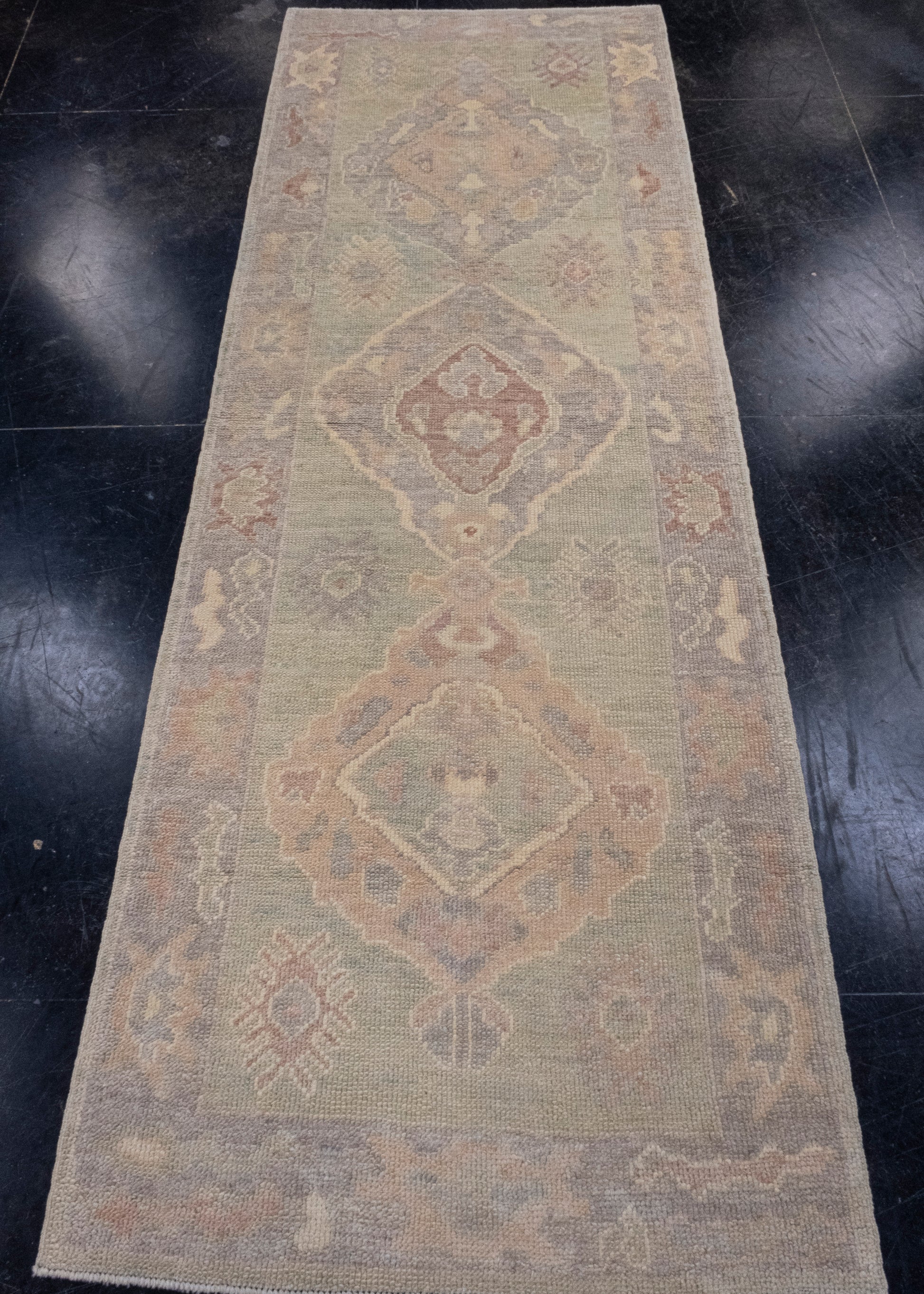 Turkish Oushak Runner Rug 2'11" x 8'2" #16606
