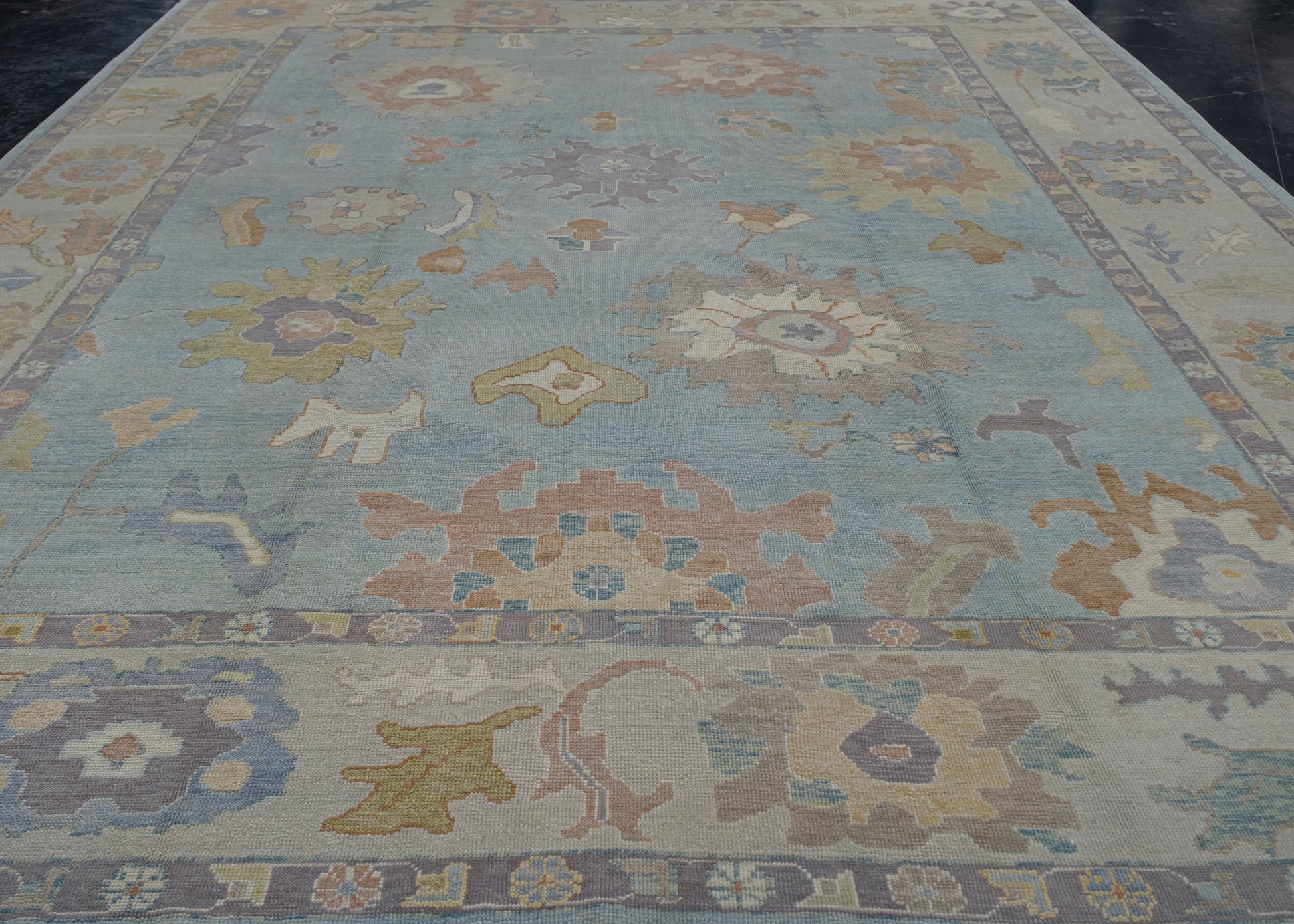 Turkish Oushak Rug 12'4" x 14'4" #6872