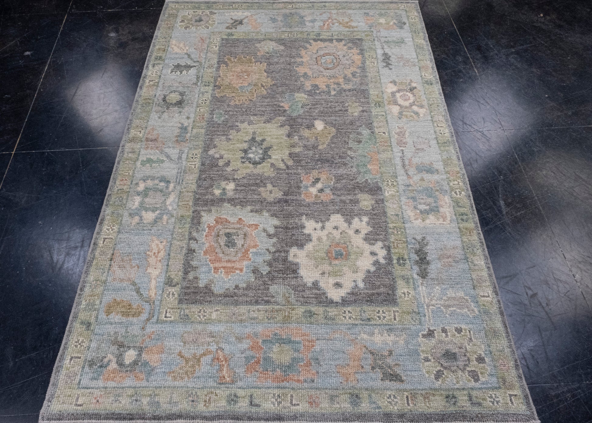 Turkish Oushak Rug 4'1" x 6'3" #16020
