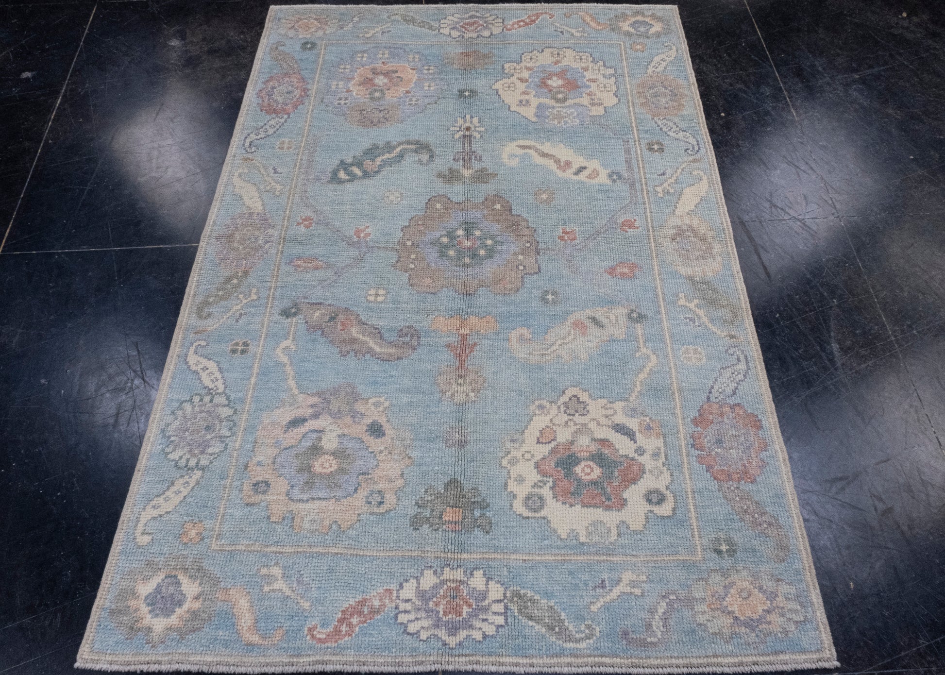 Turkish Oushak Rug 3'9" x 5'7" #16572