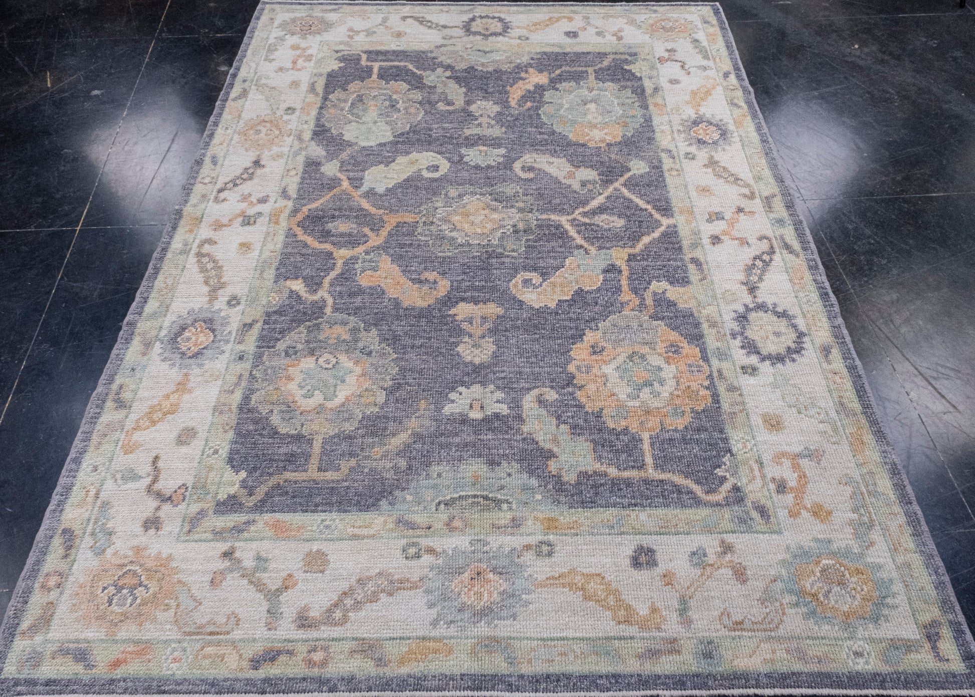 Turkish Oushak Rug 5'2" x 7'3" #16534