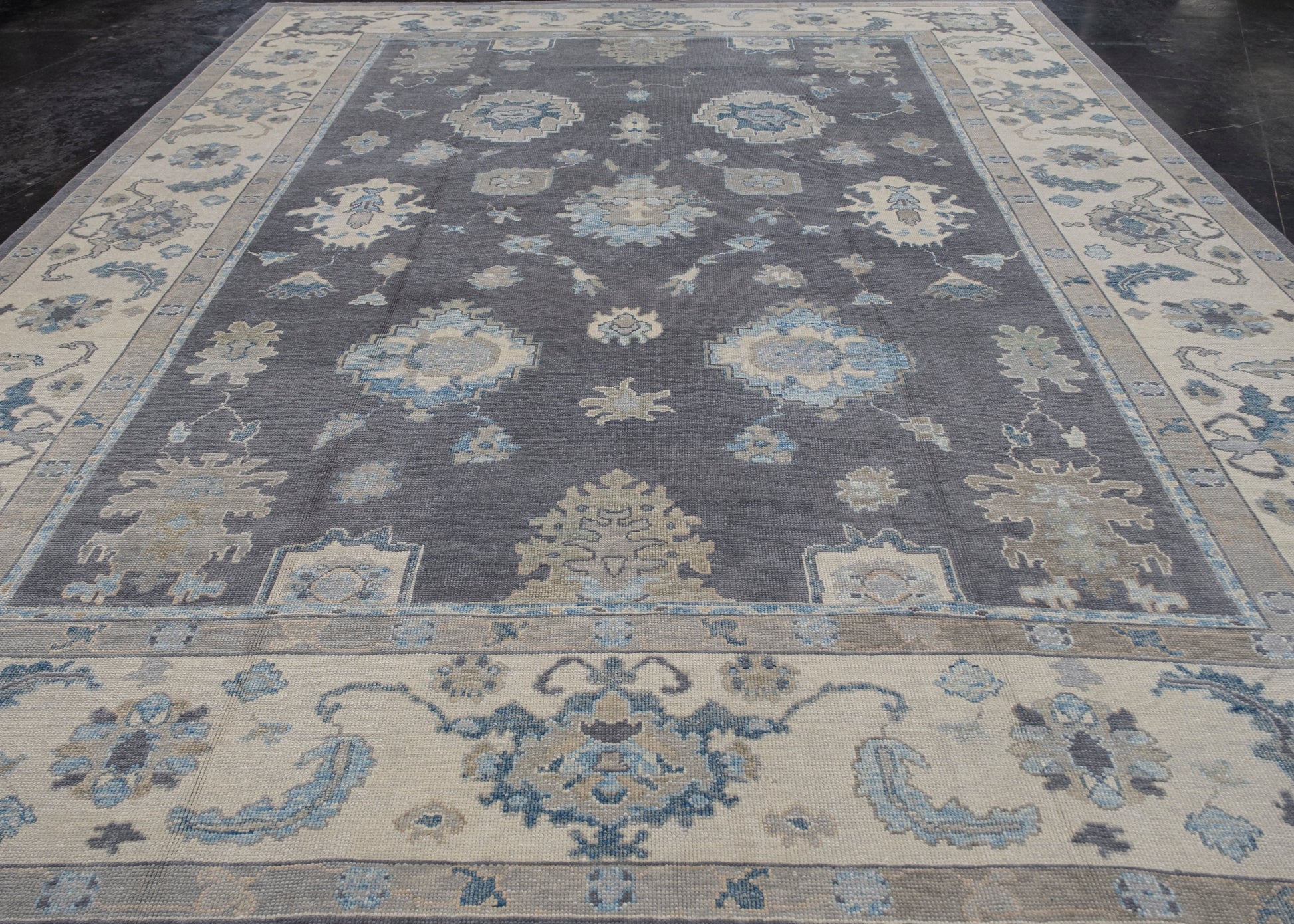 Turkish Oushak Rug 12'1" x 14'9" #7836