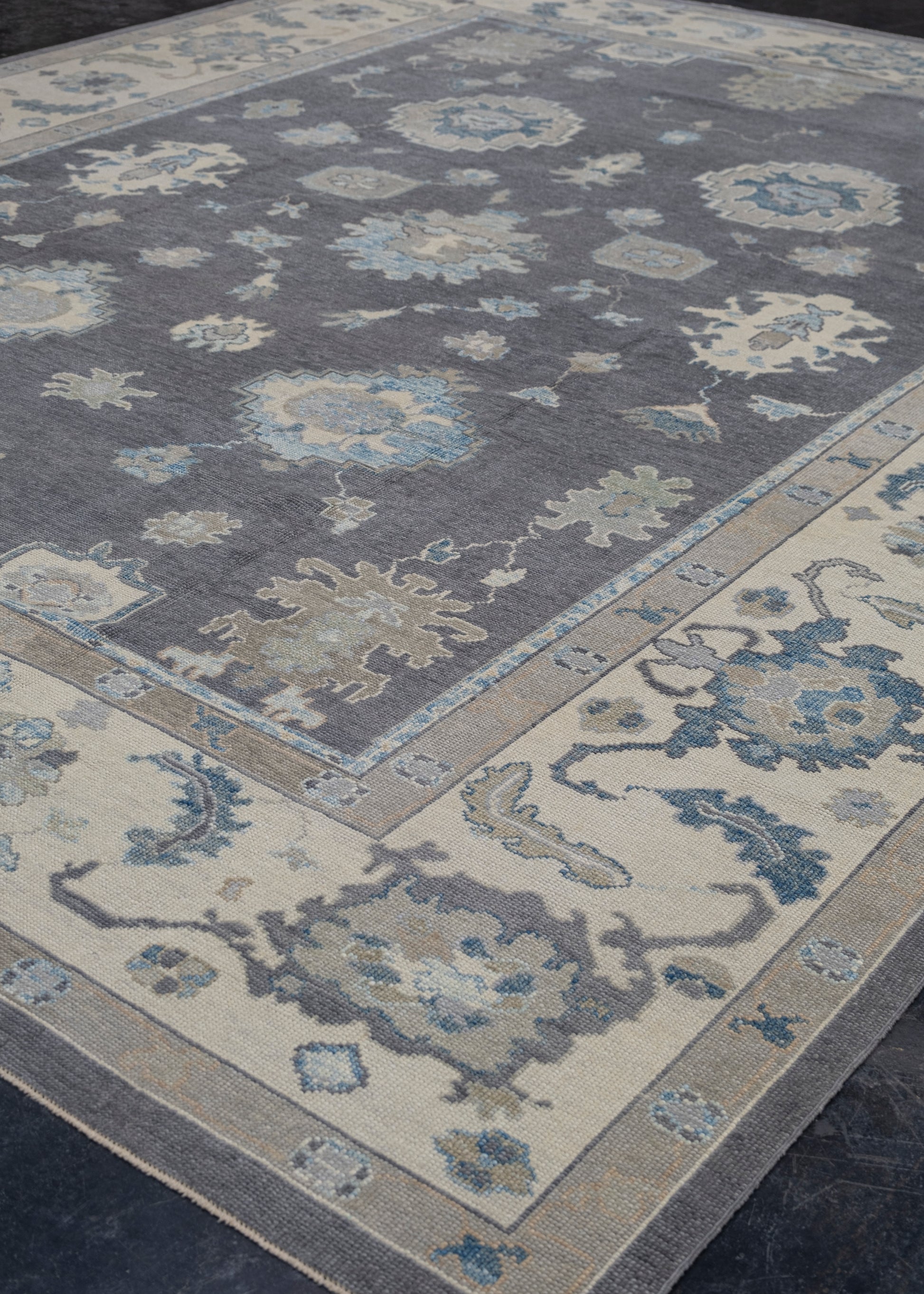 Turkish Oushak Rug 12'1" x 14'9" #7836
