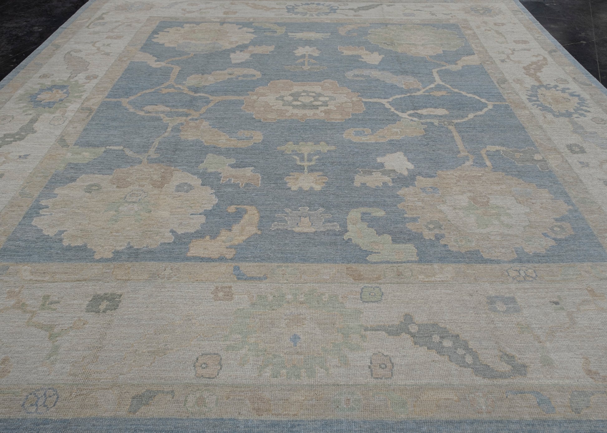 Square Turkish Oushak Rug 12'1" x 12'5" #11722