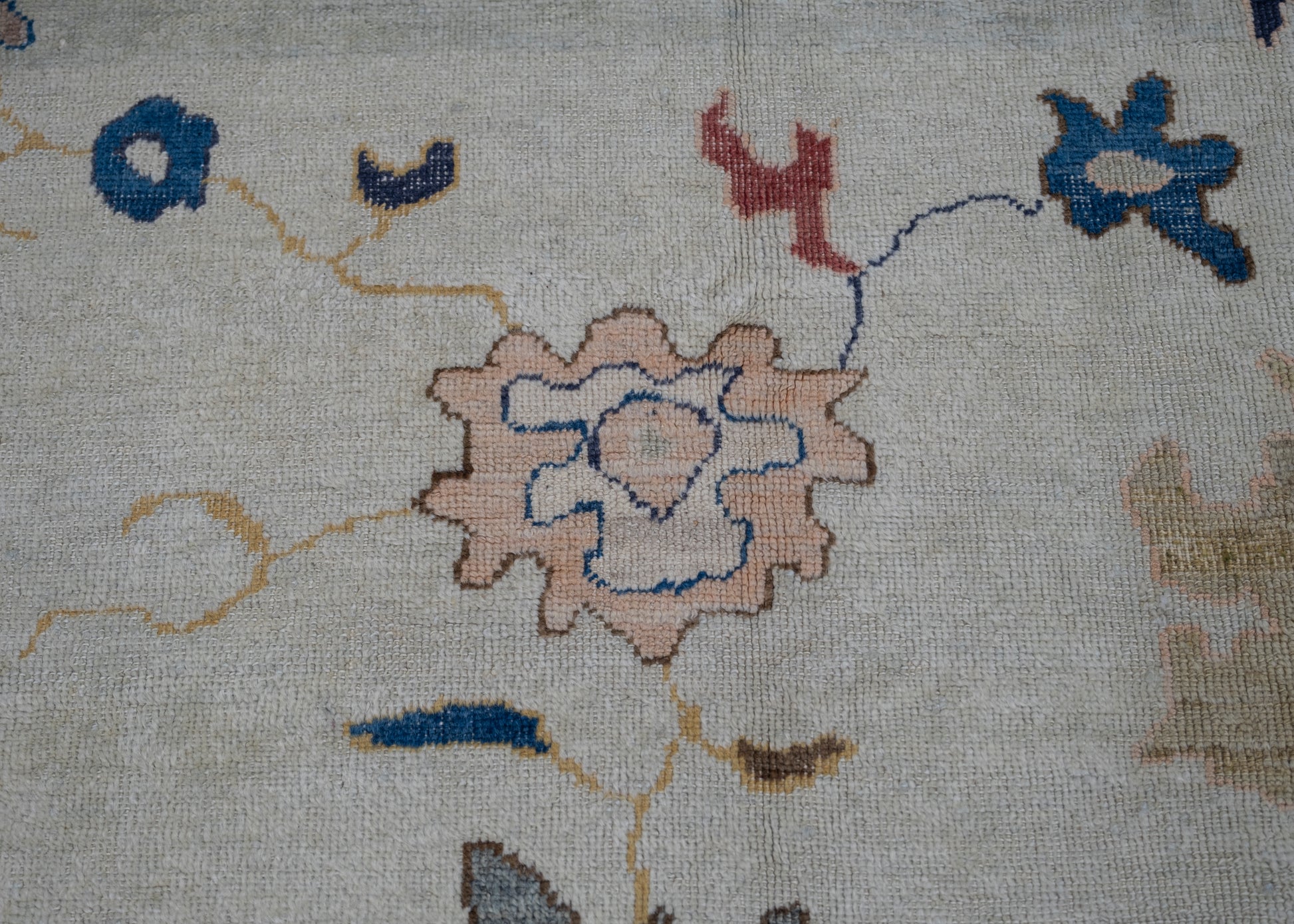 Turkish Old Wool Oushak Rug 13'6" x 19'2" #HS-2098
