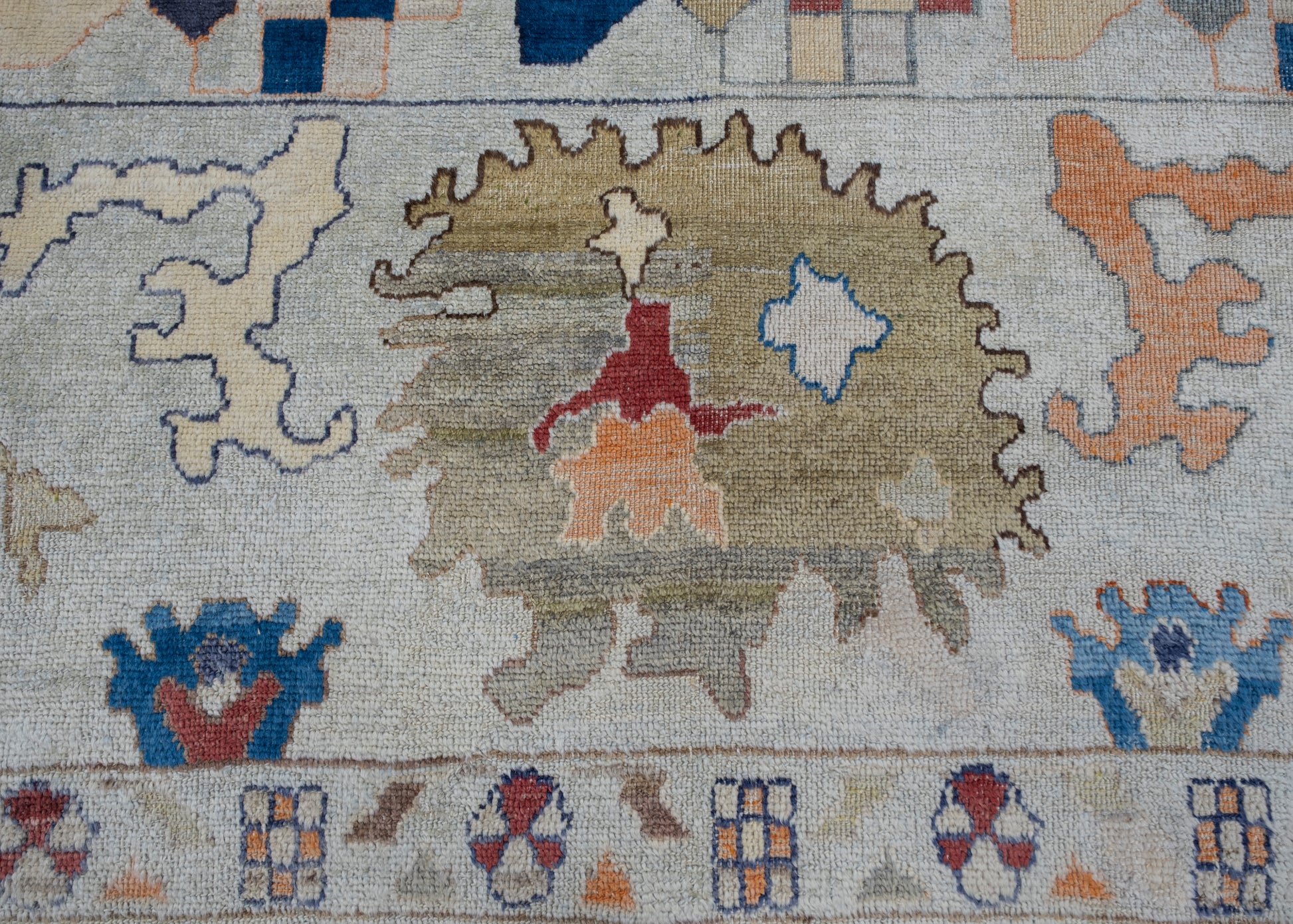 Turkish Old Wool Oushak Rug 13'6" x 19'2" #HS-2098