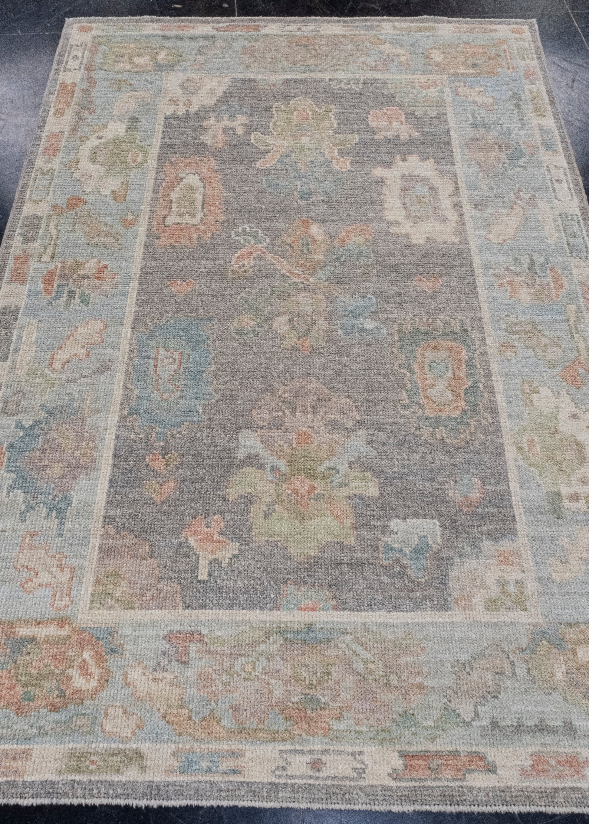 Turkish Oushak Rug 4'2" x 6'2" #16109