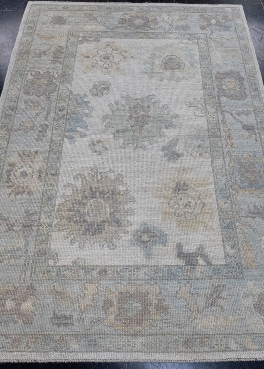 Turkish Oushak Rug 4'3" x 6'2" #16447