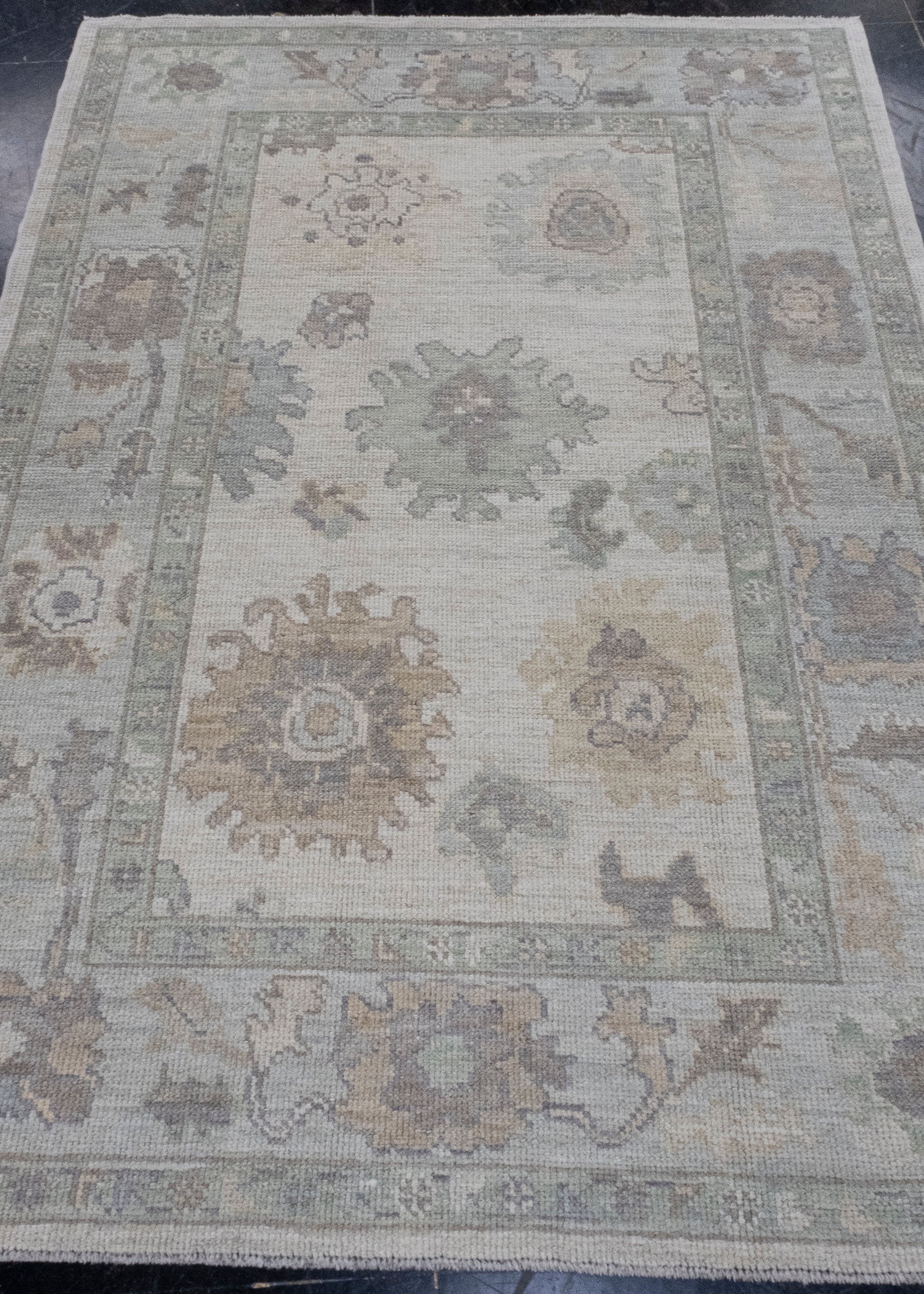 Turkish Oushak Rug 4'4" x 6'2" #16433