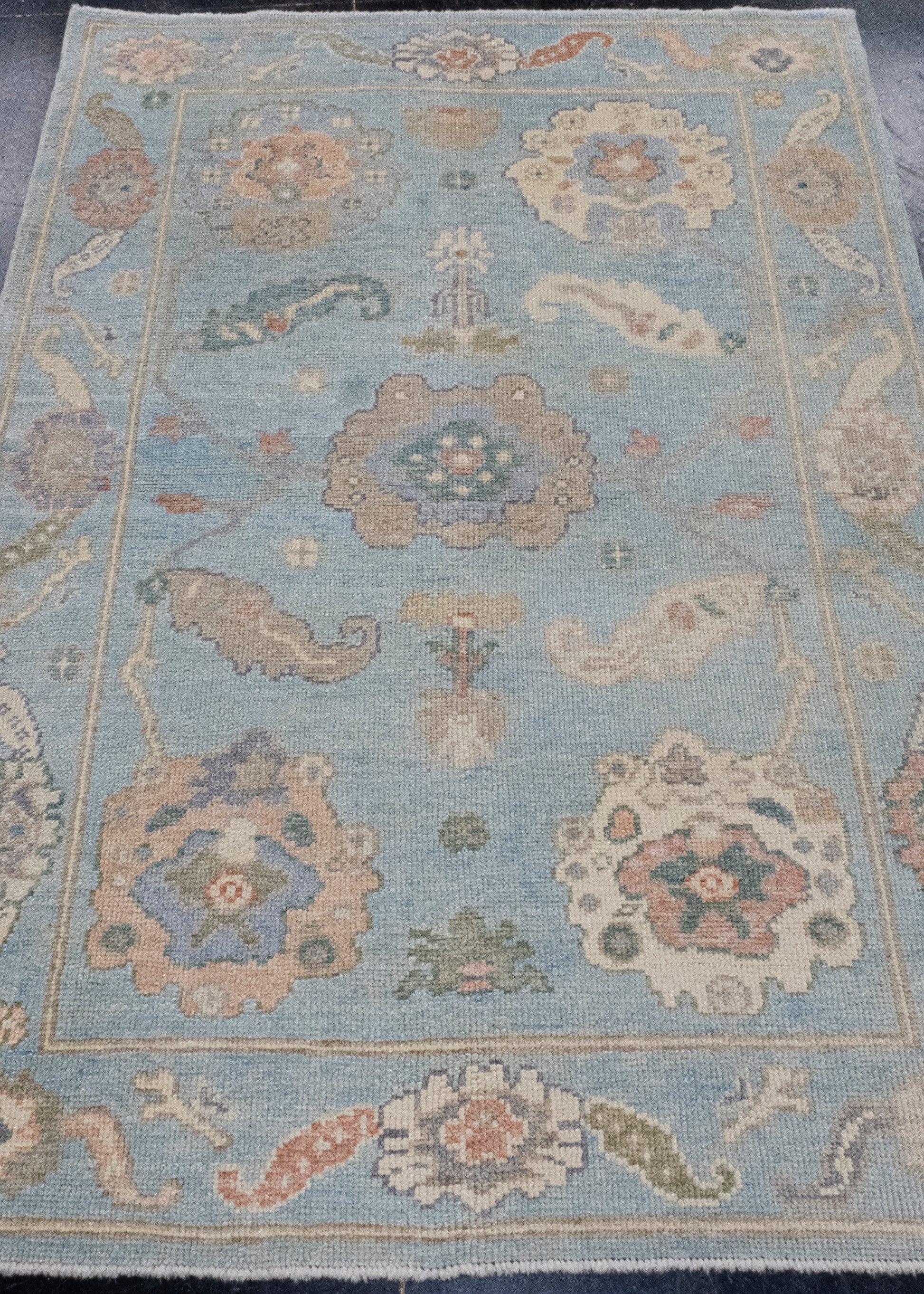 Turkish Oushak Rug 3'10" x 5'8" #16649