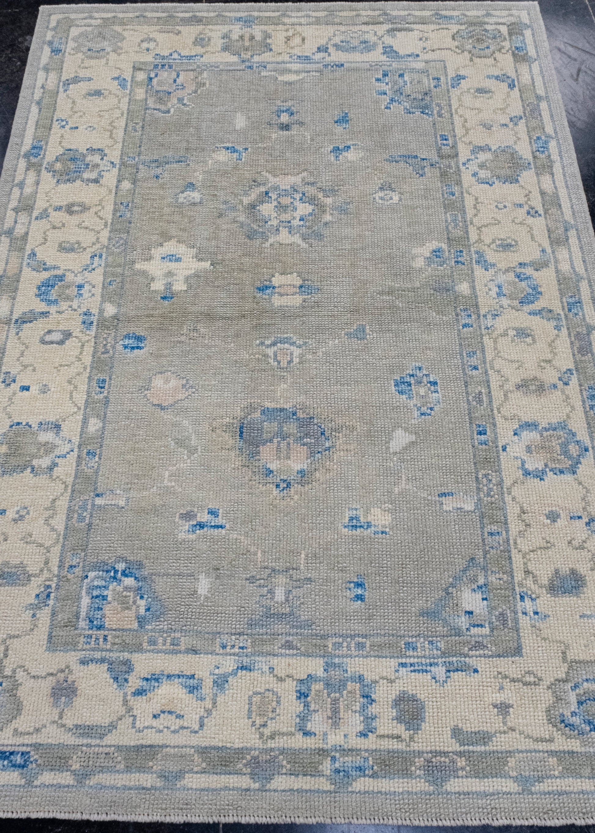 Turkish Oushak Rug 3'11" x 5'7" #16589