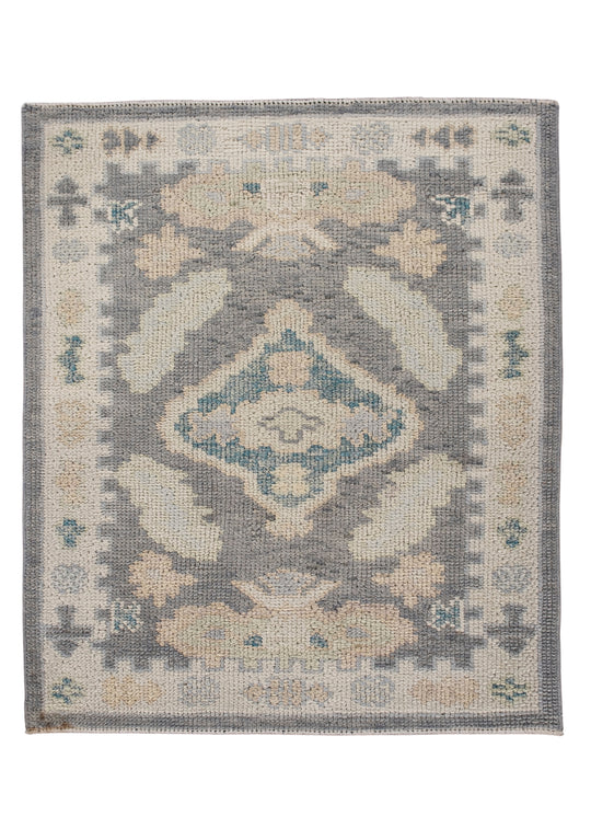 Turkish Oushak Rug 2'6" x 2'11" #11518