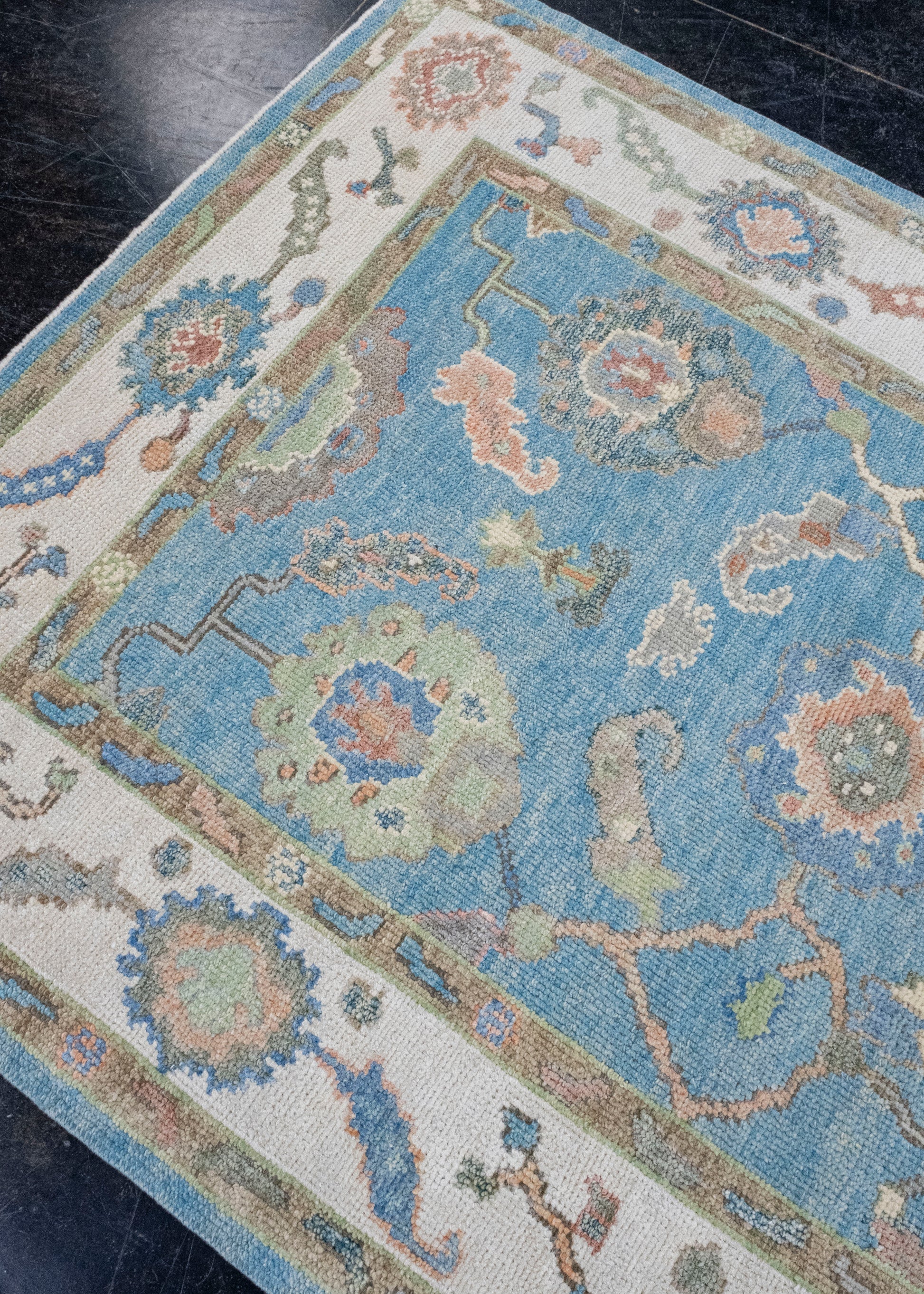Turkish Oushak Rug 4'1" x 5'11" #16792