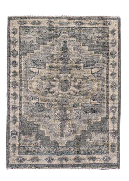 Turkish Oushak Rug 2'2" x 2'11" #11502