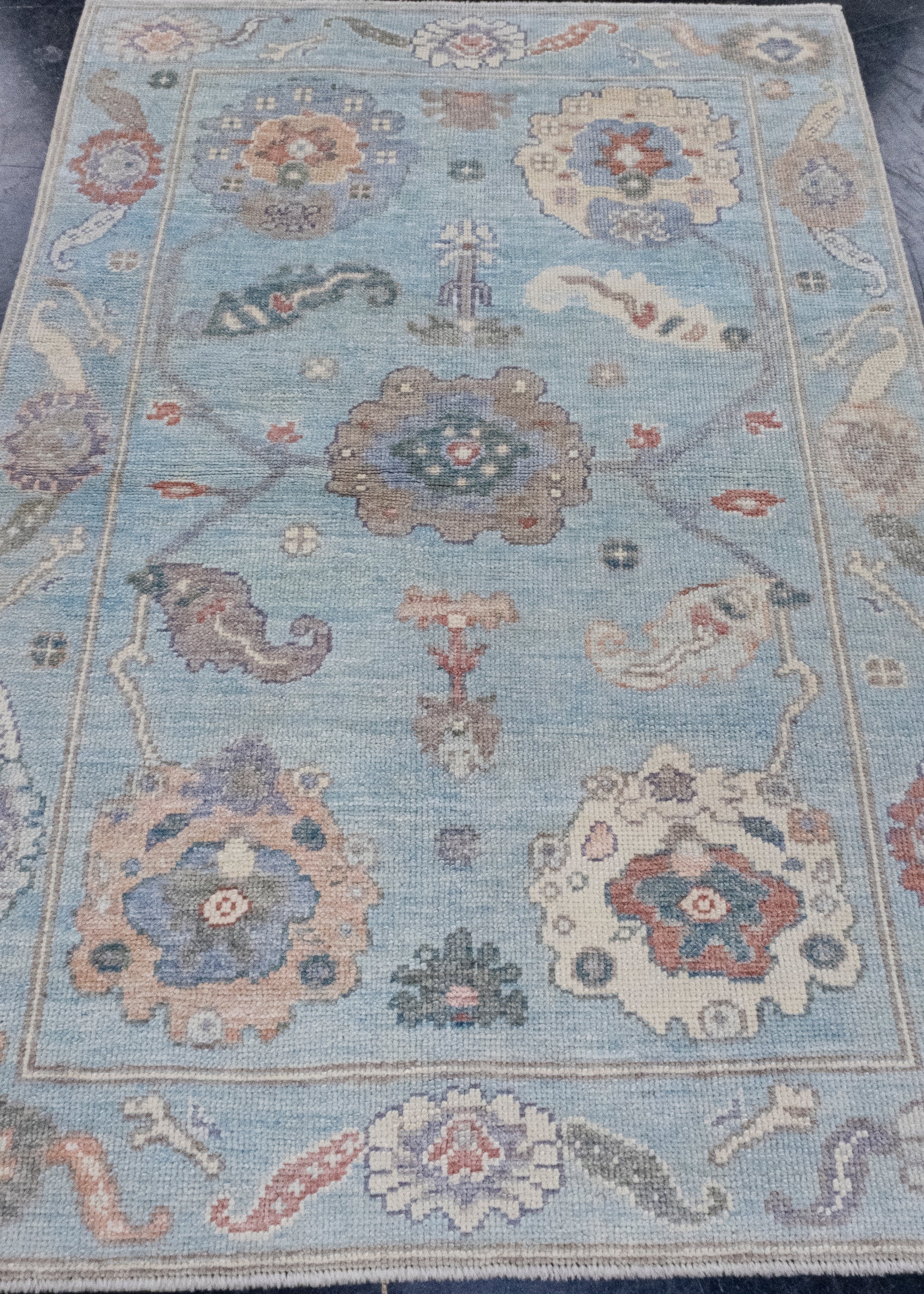 Turkish Oushak Rug 3'9" x 5'8" #16571
