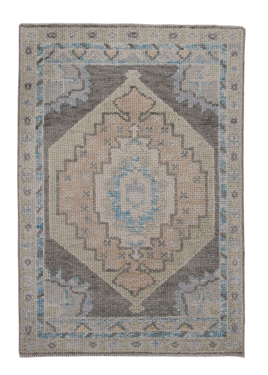 Turkish Oushak Rug 2'2" x 3'2" #11852