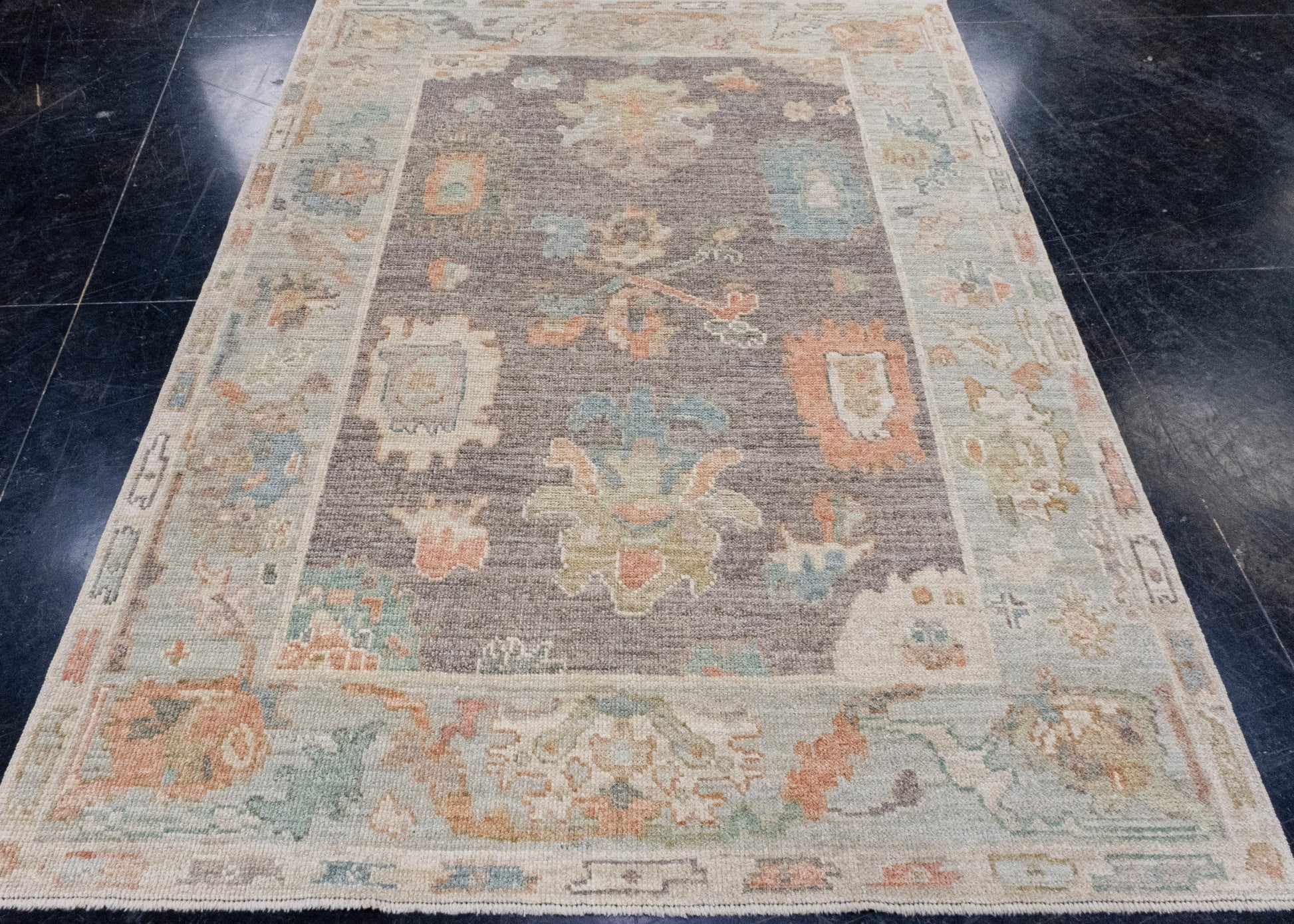 Turkish Oushak Rug 5'1" x 6'11" #16024