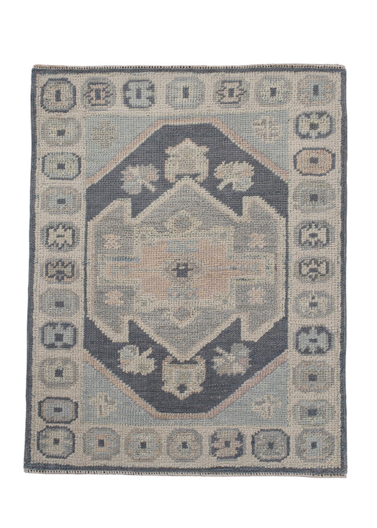 Turkish Oushak Rug 2'2" x 2'10" #11524