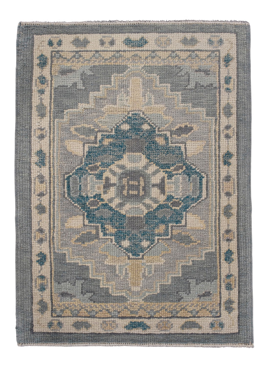 Turkish Oushak Rug 2'3" x 3'1" #11494